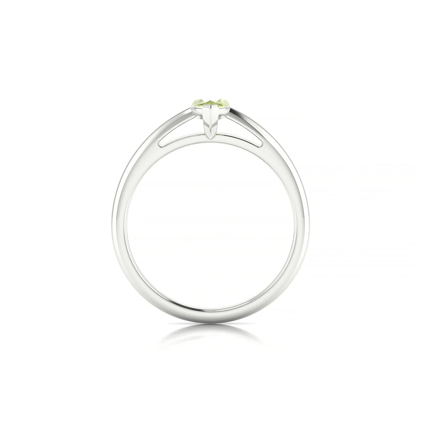 Treasure | 18k White Gold 8 x 4 mm Marquise Peridot Ring