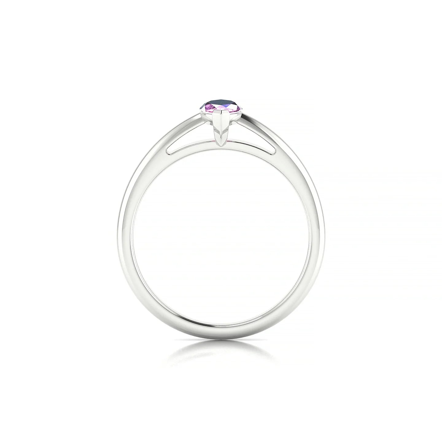 Treasure | 18k White Gold 8 x 4 mm Marquise Pink Sapphire Ring
