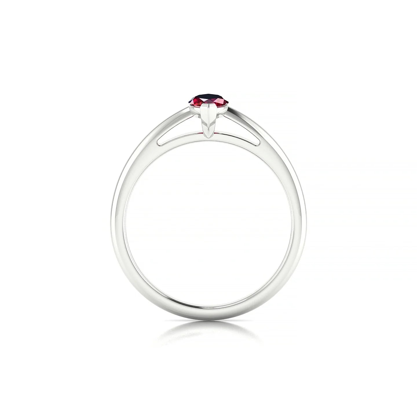Treasure | 18k White Gold 8 x 4 mm Marquise Ruby Ring