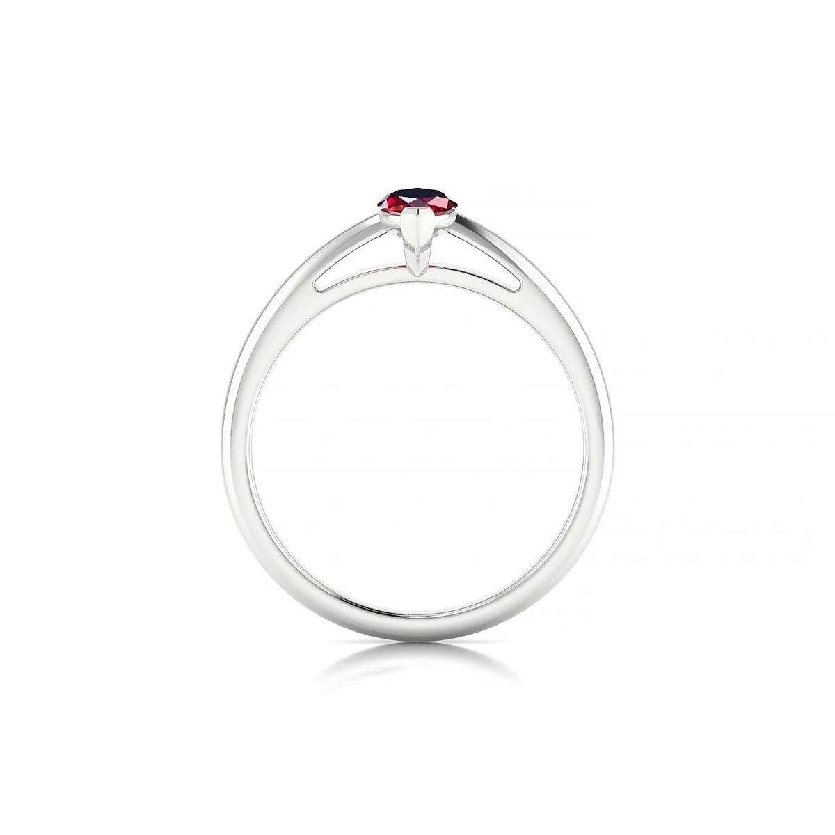 Treasure | 18k White Gold 8 x 4 mm Marquise Ruby Ring