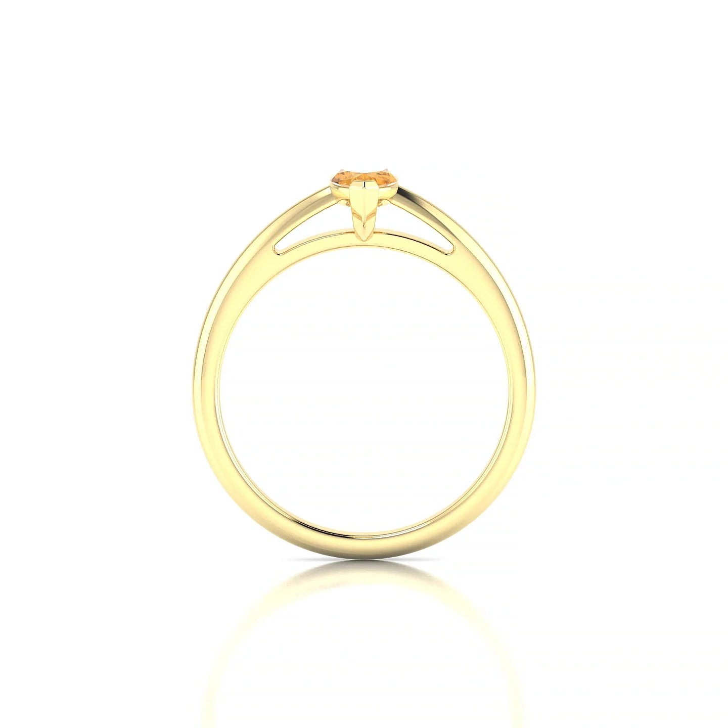 Treasure | 18k Yellow Gold 8 x 4 mm Marquise Citrine Ring