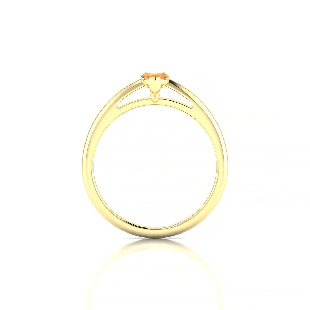 Treasure | 18k Yellow Gold 8 x 4 mm Marquise Citrine Ring