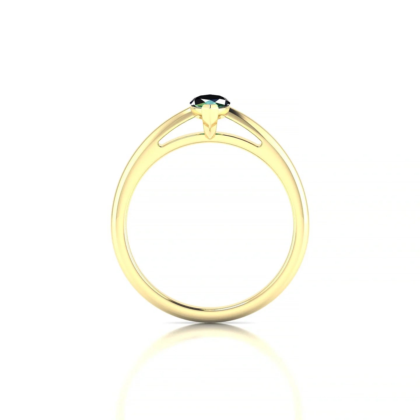 Treasure | 18k Yellow Gold 8 x 4 mm Marquise Emerald Ring