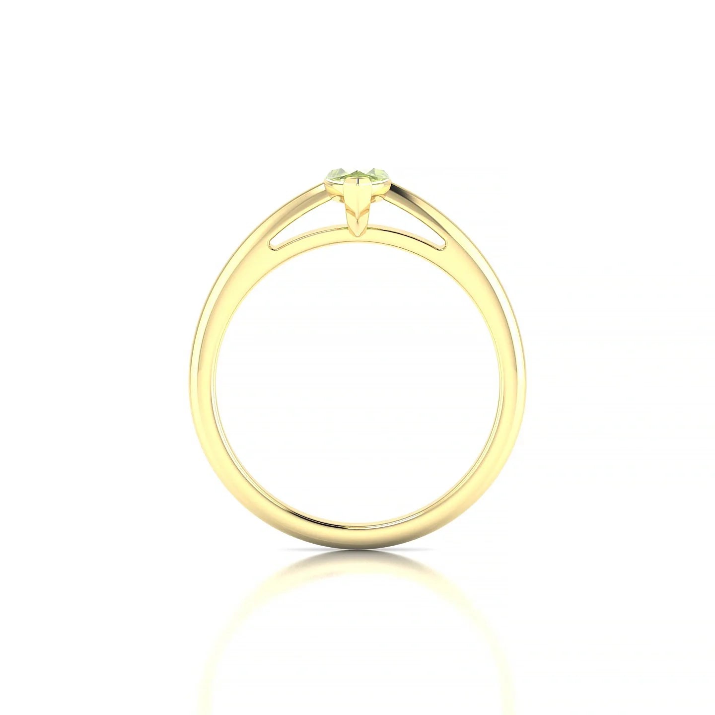 Treasure | 18k Yellow Gold 8 x 4 mm Marquise Peridot Ring