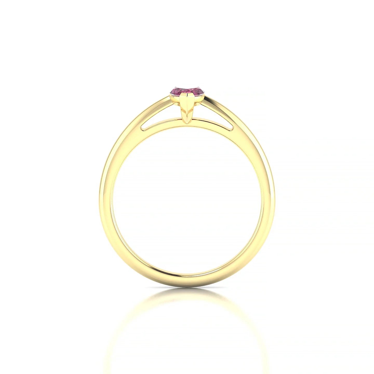 Treasure | 18k Yellow Gold 8 x 4 mm Marquise Rhodolite Ring