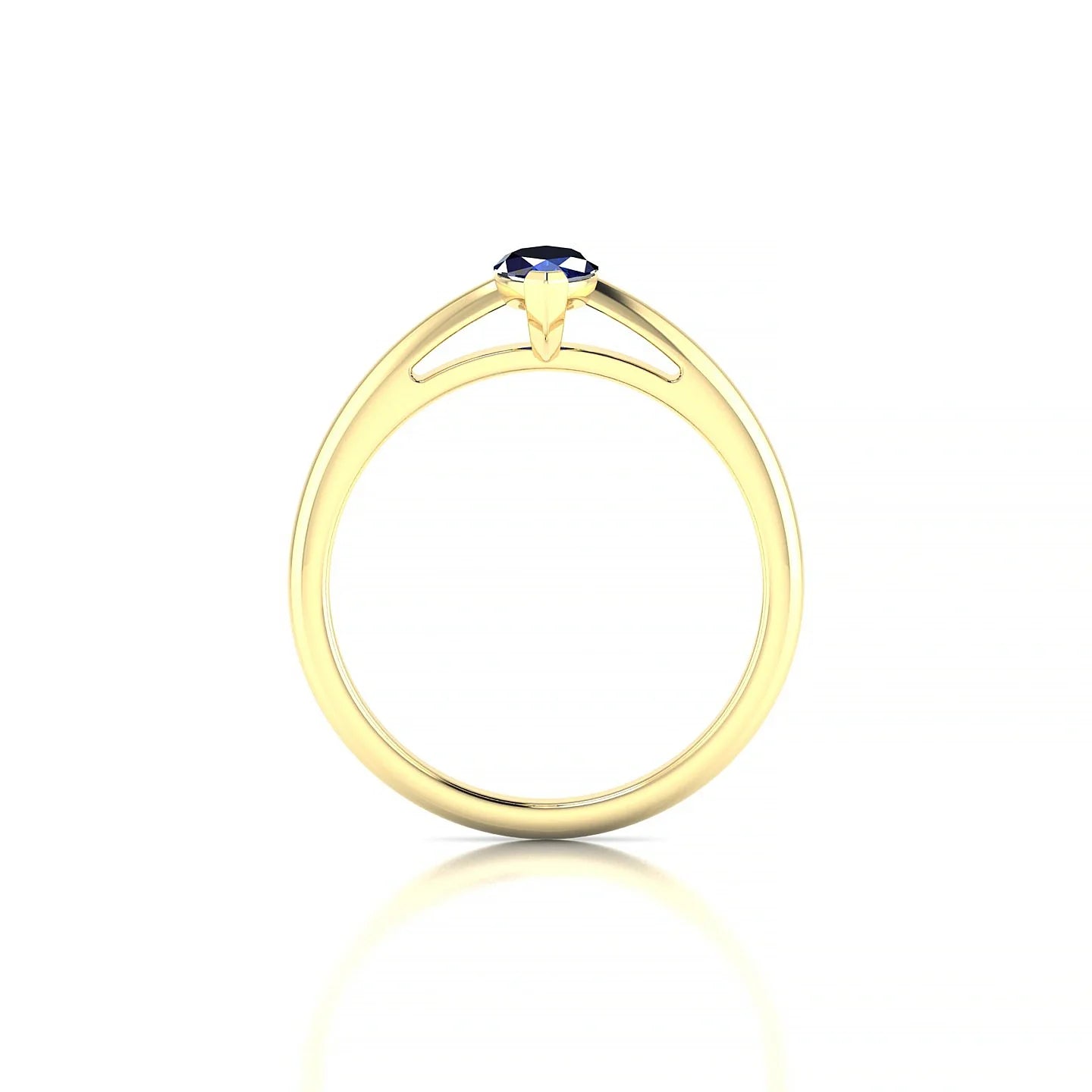 Treasure | 18k Yellow Gold 8 x 4 mm Marquise Sapphire Ring