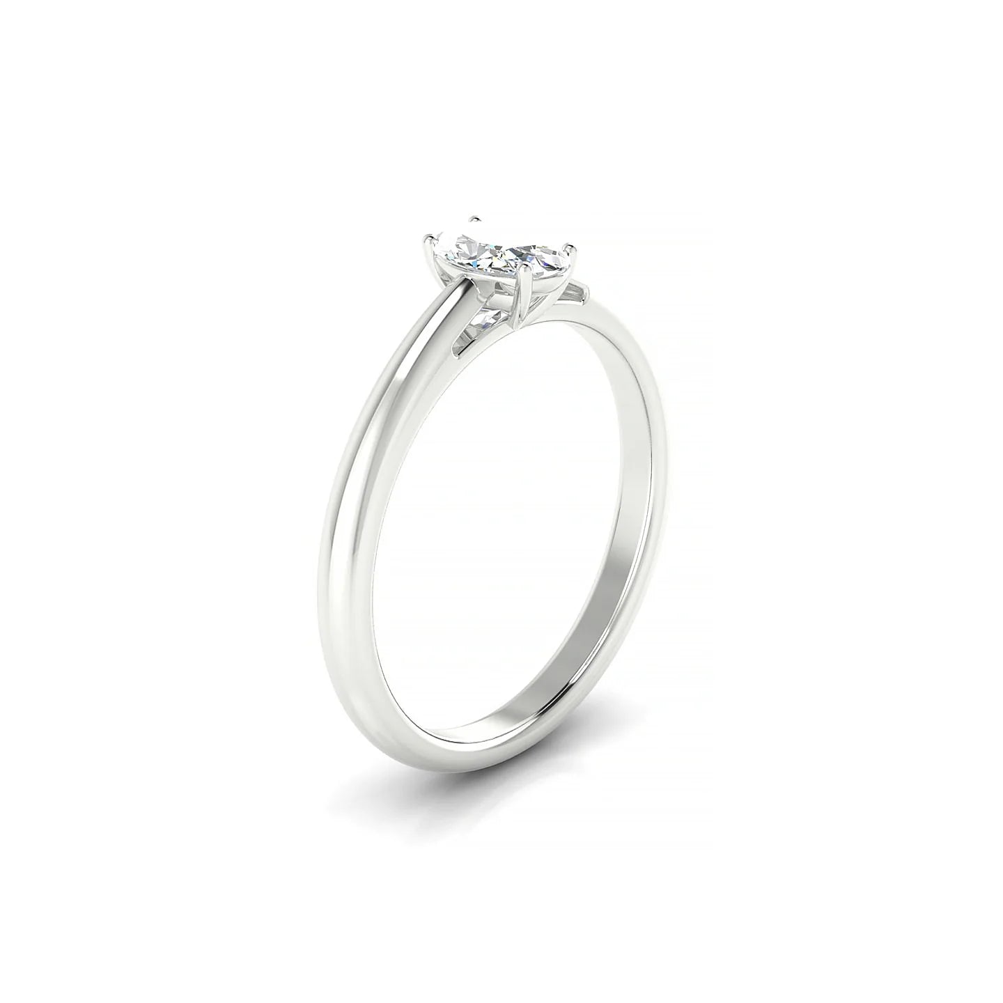 Treasure | 18k White Gold 6 x 4 mm Oval Diamond Ring