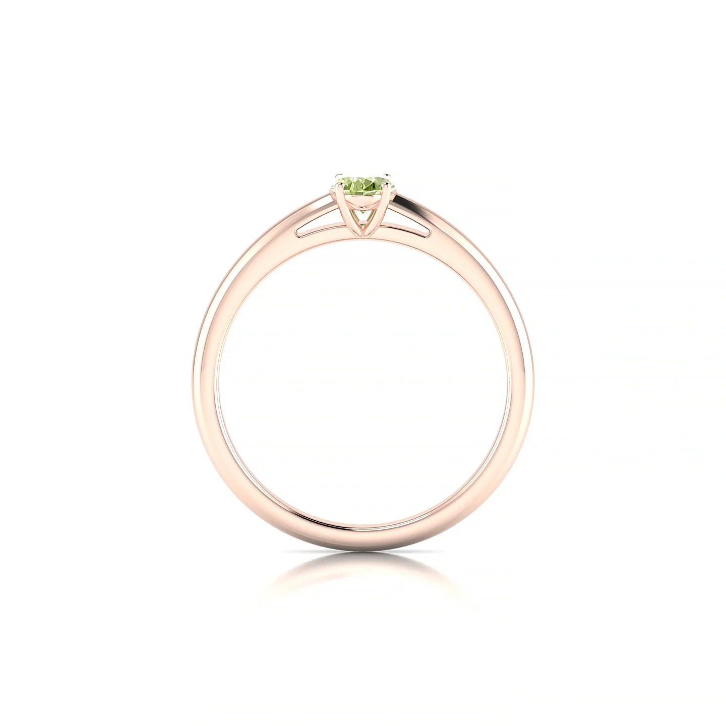 Treasure | 18k Rose Gold 6 x 4 mm Oval Peridot Ring