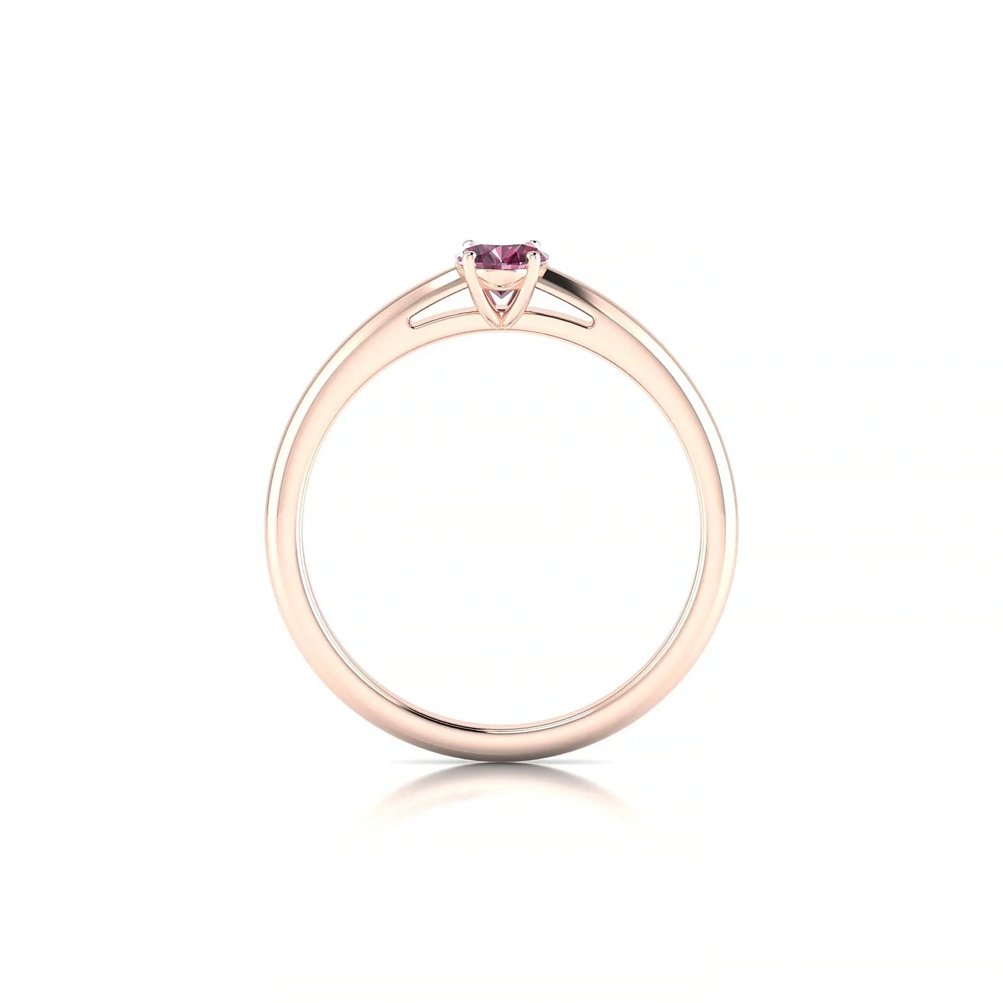 Treasure | 18k Rose Gold 6 x 4 mm Oval Rhodolite Ring