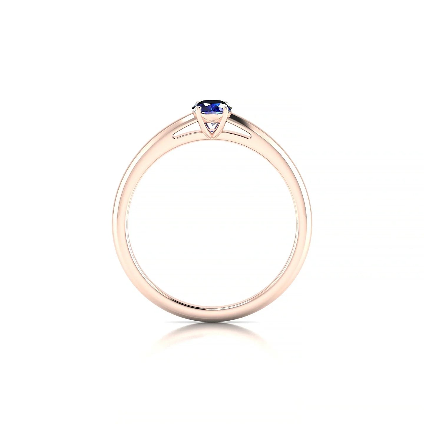 Treasure | 18k Rose Gold 6 x 4 mm Oval Sapphire Ring