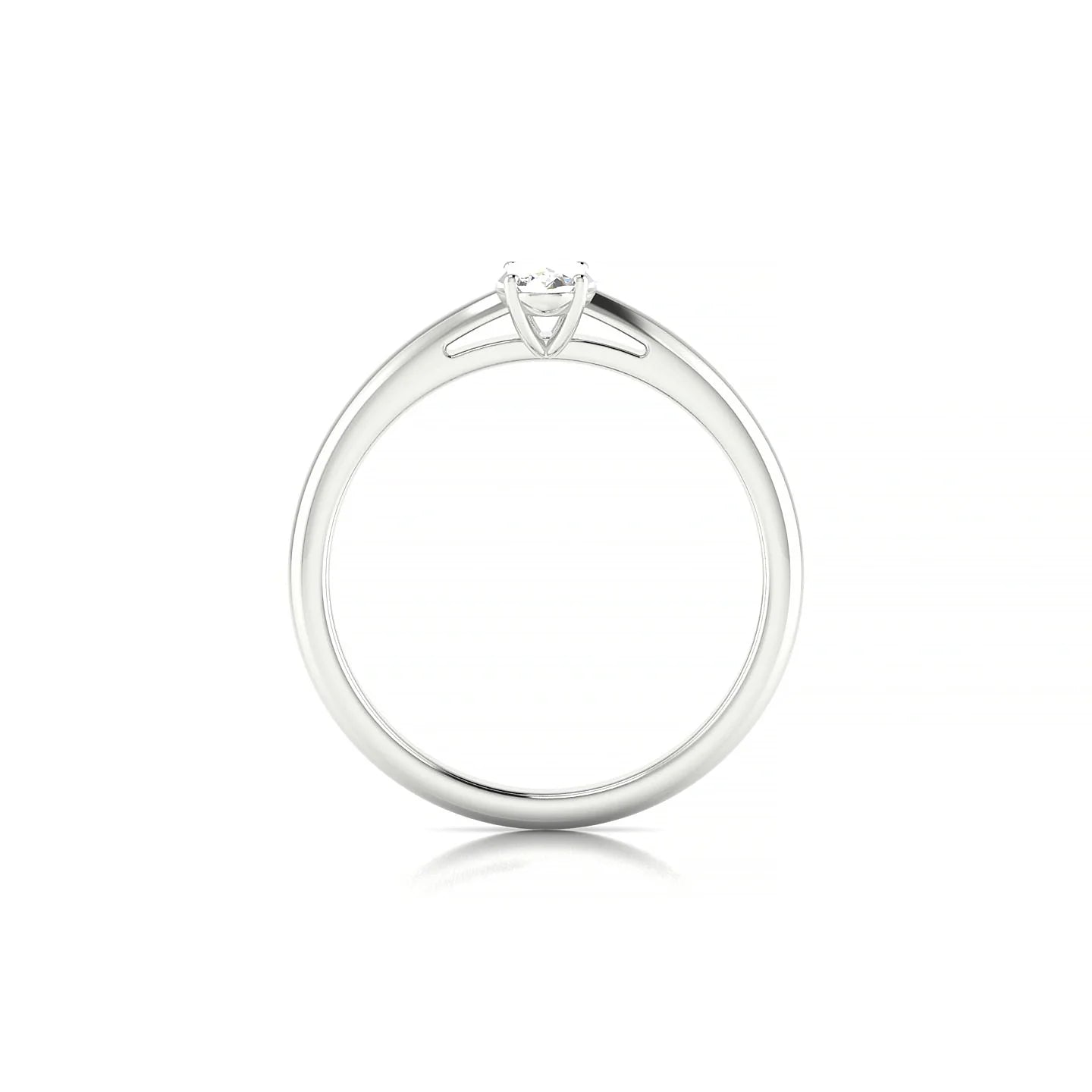 Treasure | 18k White Gold 6 x 4 mm Oval Diamond Ring