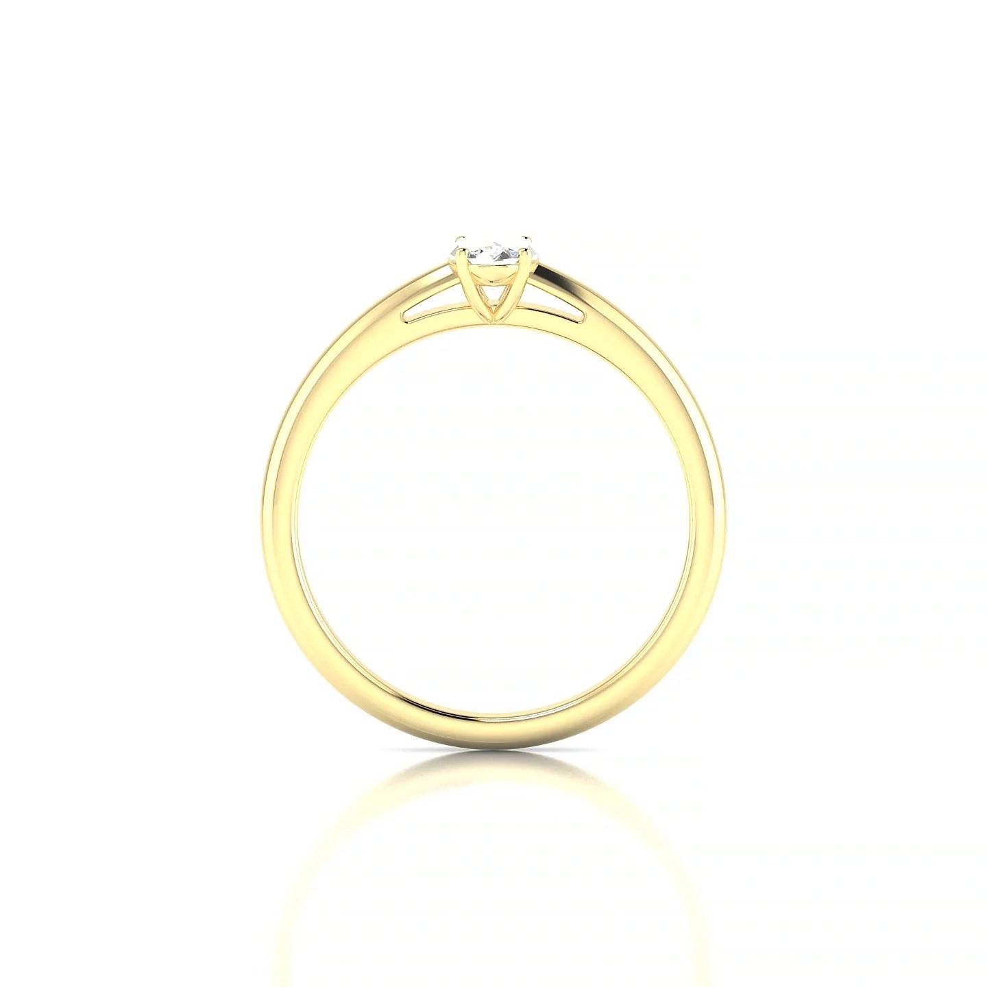 Treasure | 18k Yellow Gold 6 x 4 mm Oval Diamond Ring