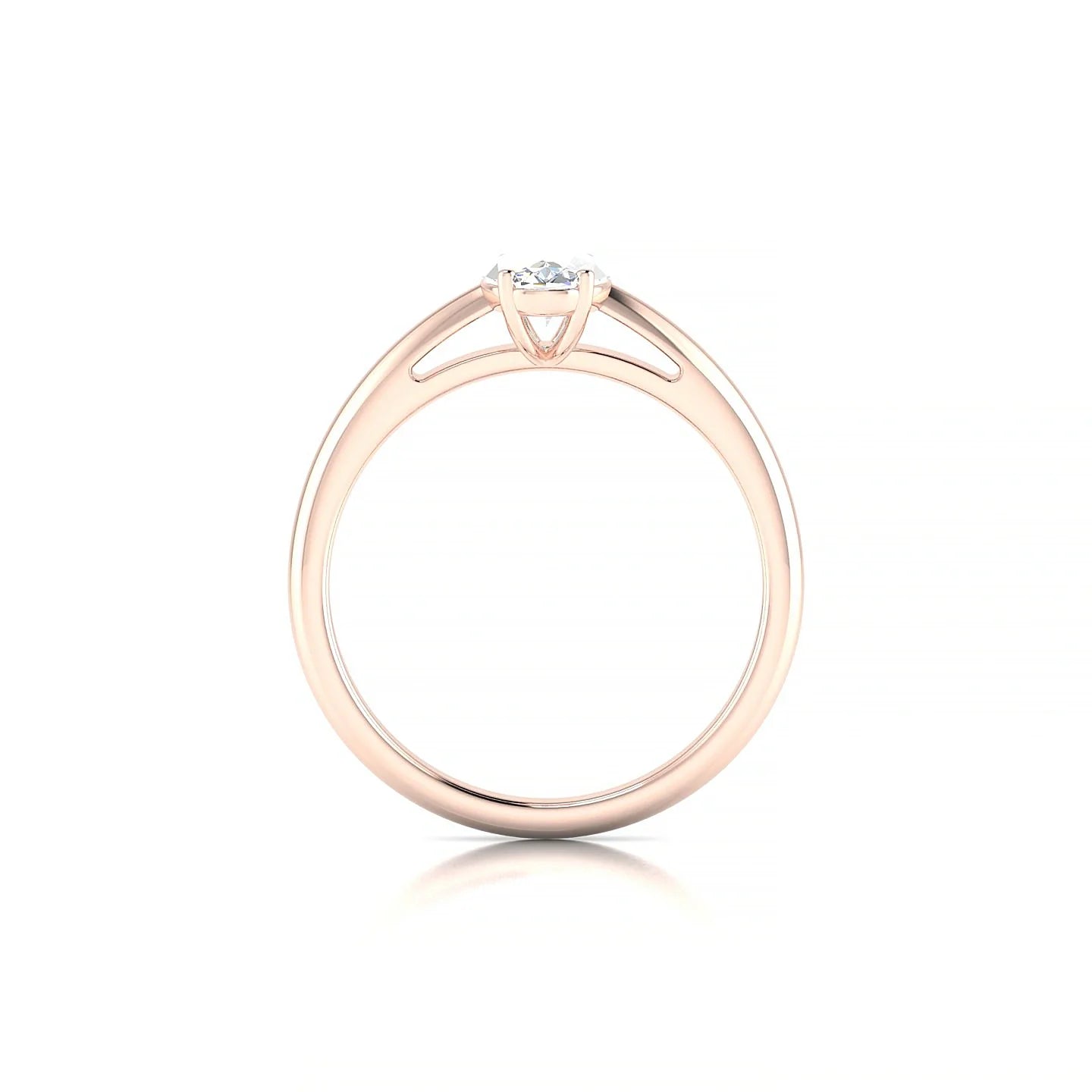 Treasure | 18k Rose Gold 7 x 5 mm Oval Diamond Ring