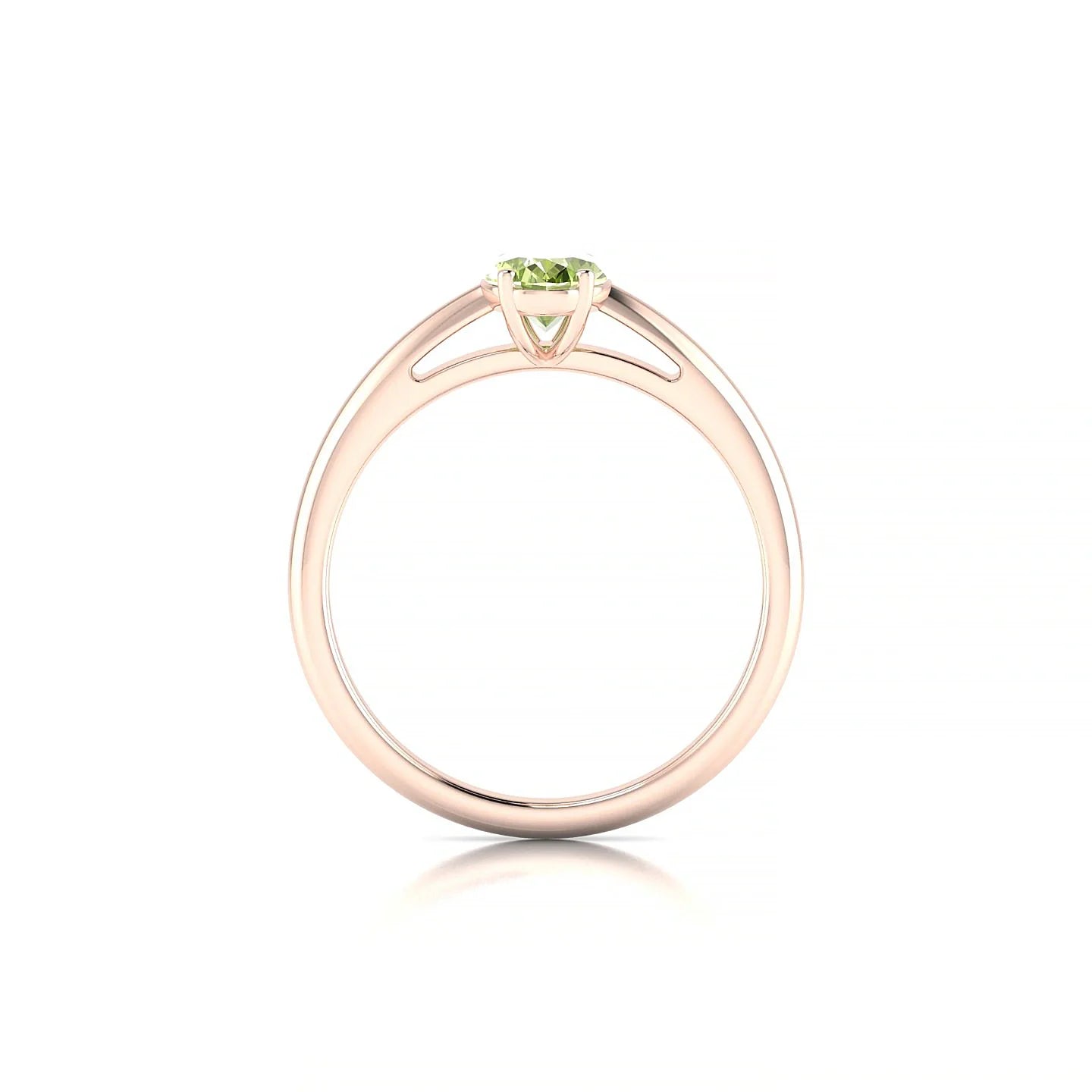 Treasure | 18k Rose Gold 7 x 5 mm Oval Peridot Ring