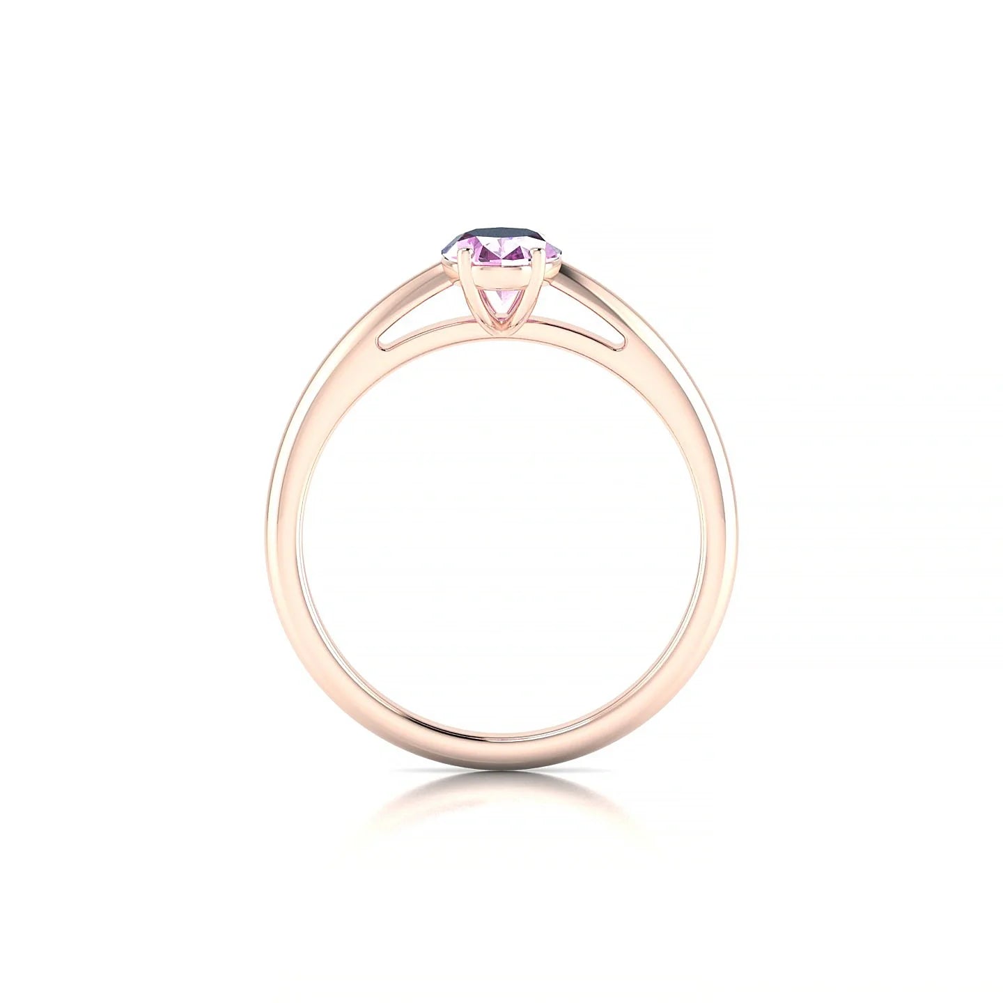 Treasure | 18k Rose Gold 7 x 5 mm Oval Pink Sapphire Ring