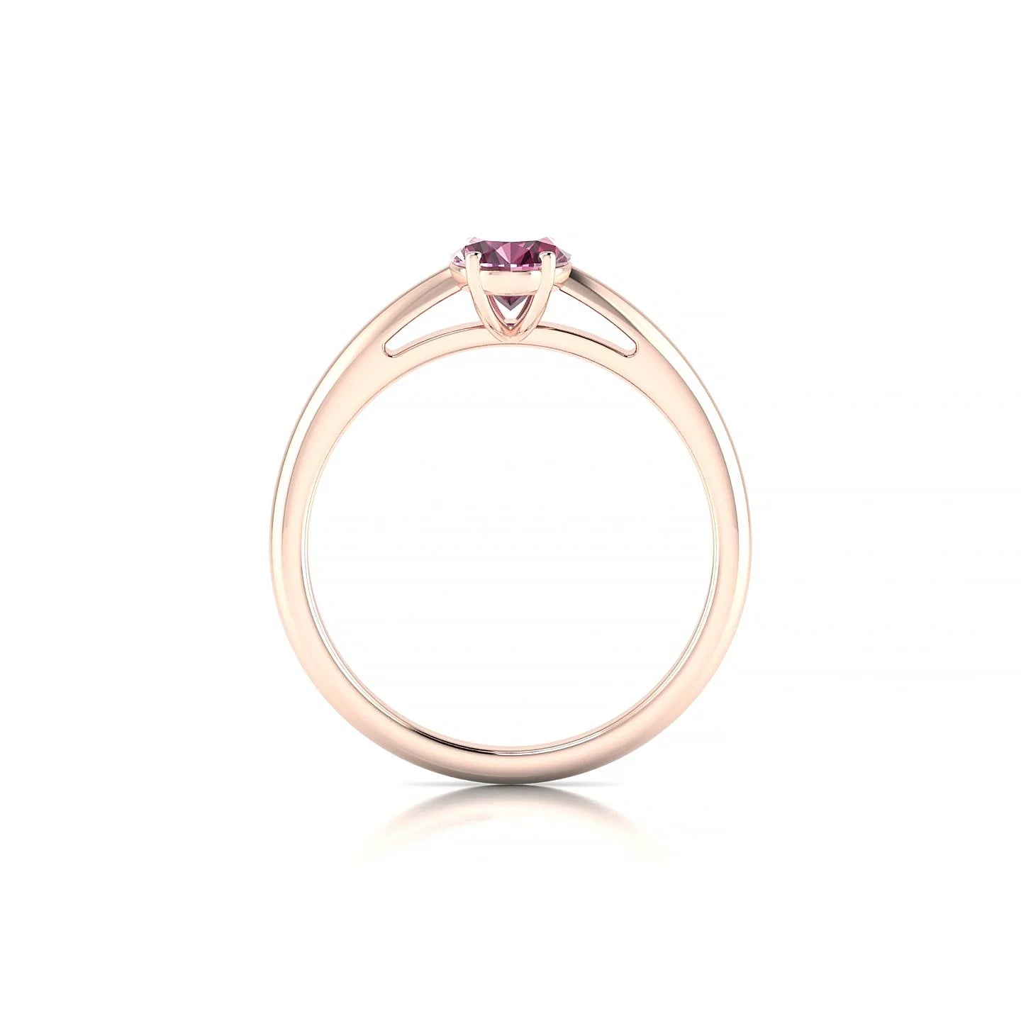 Treasure | 18k Rose Gold 7 x 5 mm Oval Rhodolite Ring