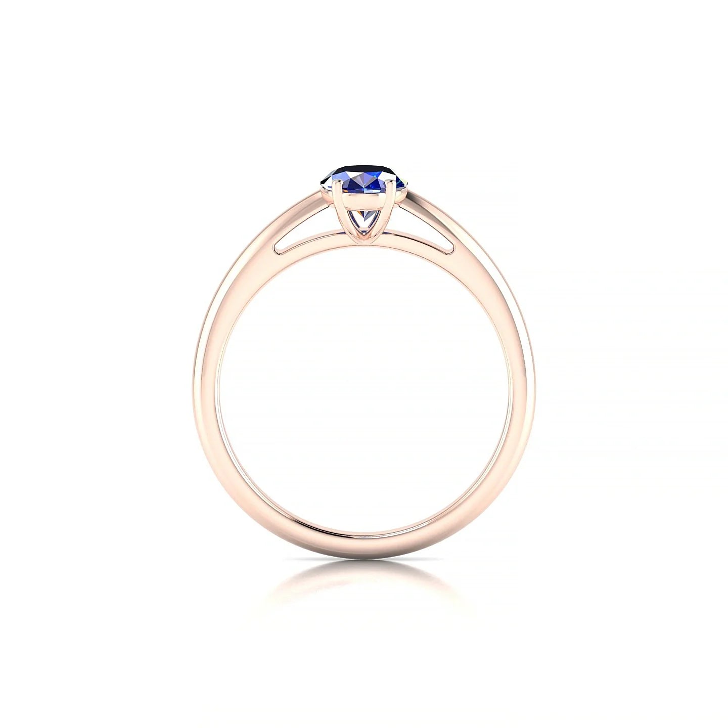 Treasure | 18k Rose Gold 7 x 5 mm Oval Sapphire Ring