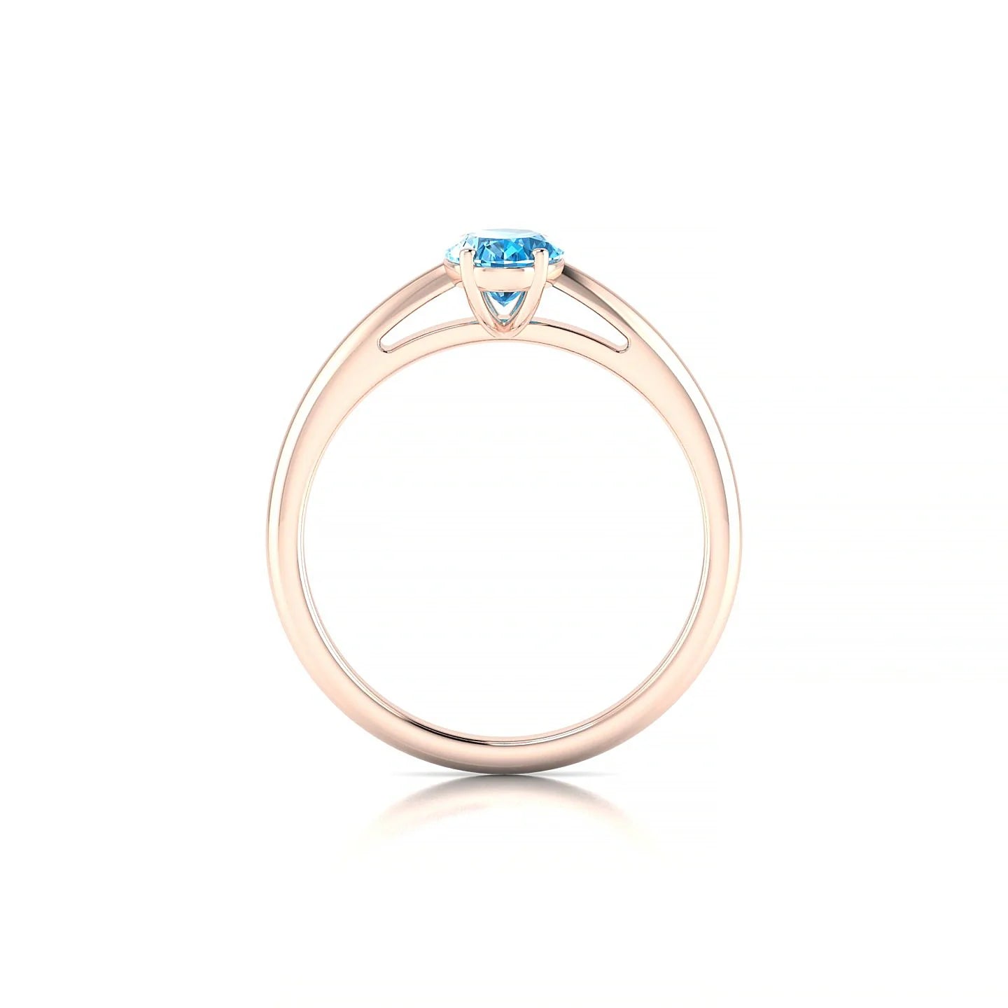 Treasure | 18k Rose Gold 7 x 5 mm Oval Topaz Ring