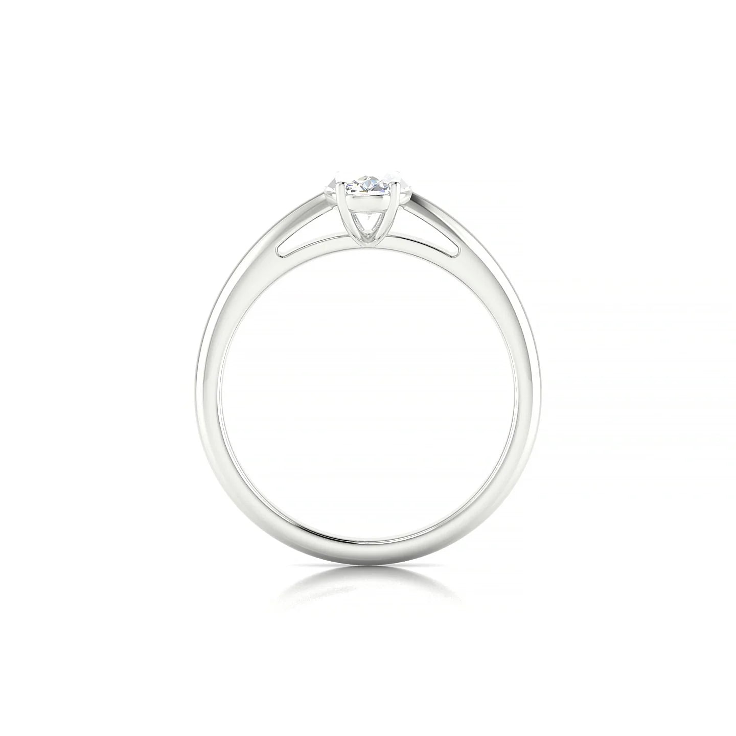 Treasure | 18k White Gold 7 x 5 mm Oval Diamond Ring