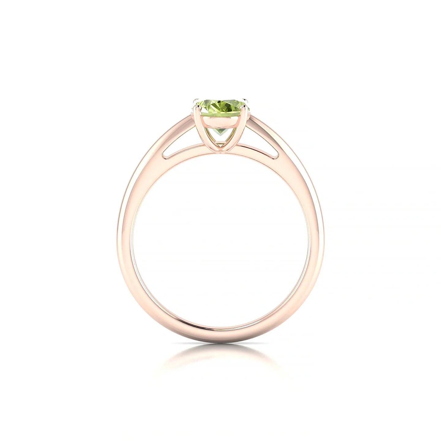 Treasure | 18k Rose Gold 8 x 6 mm Oval Peridot Ring