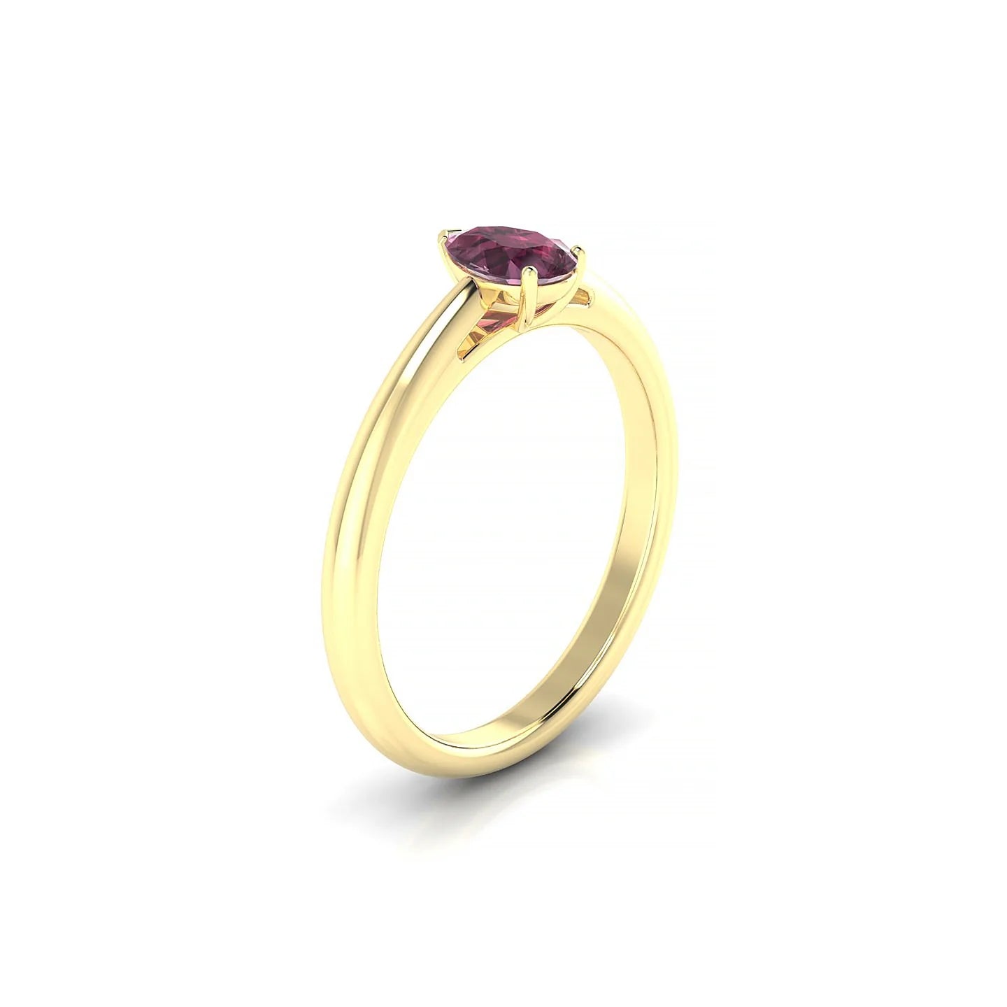 Treasure | 18k Yellow Gold 6 x 4 mm Pear Rhodolite Ring