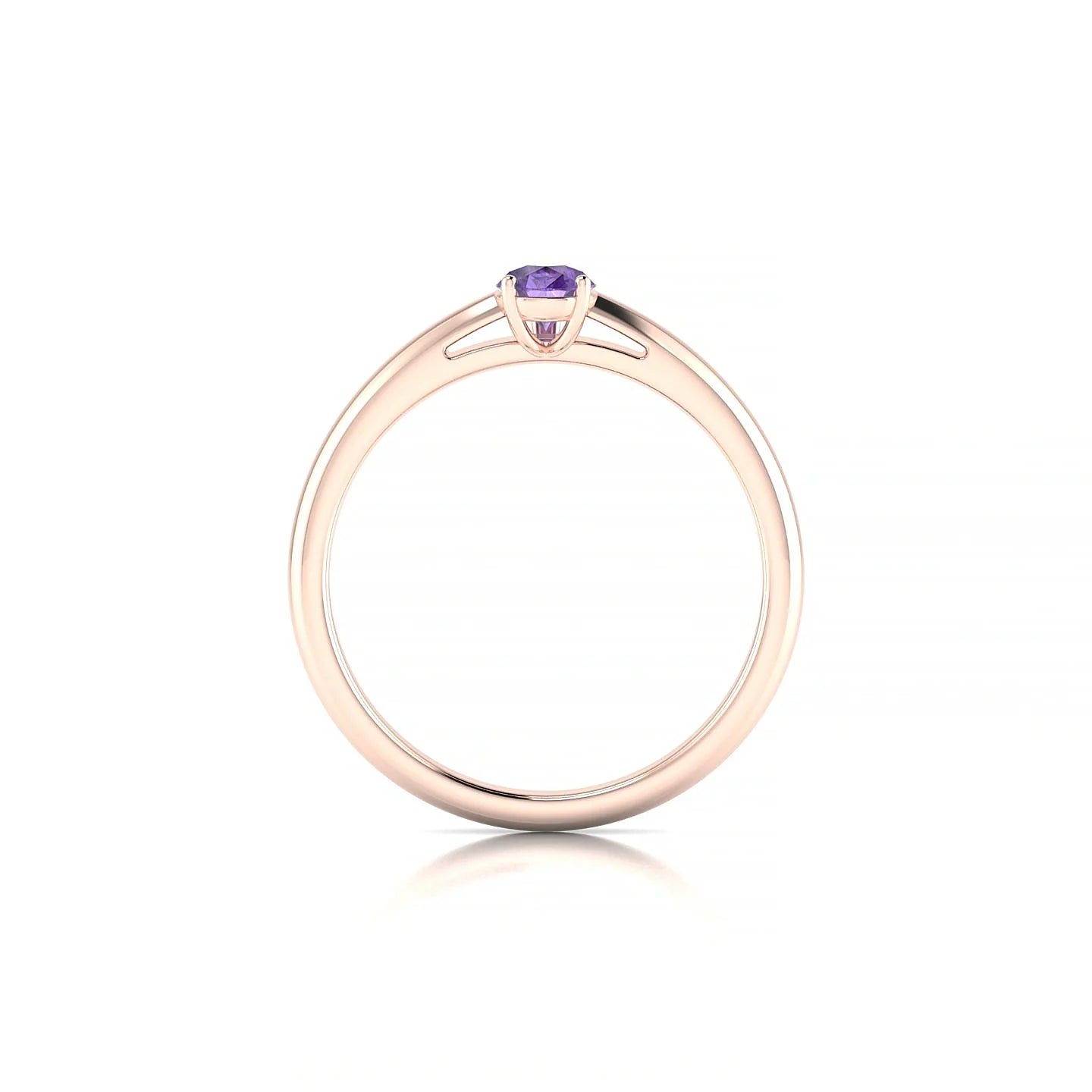 Treasure | 18k Rose Gold 6 x 4 mm Pear Amethyst Ring