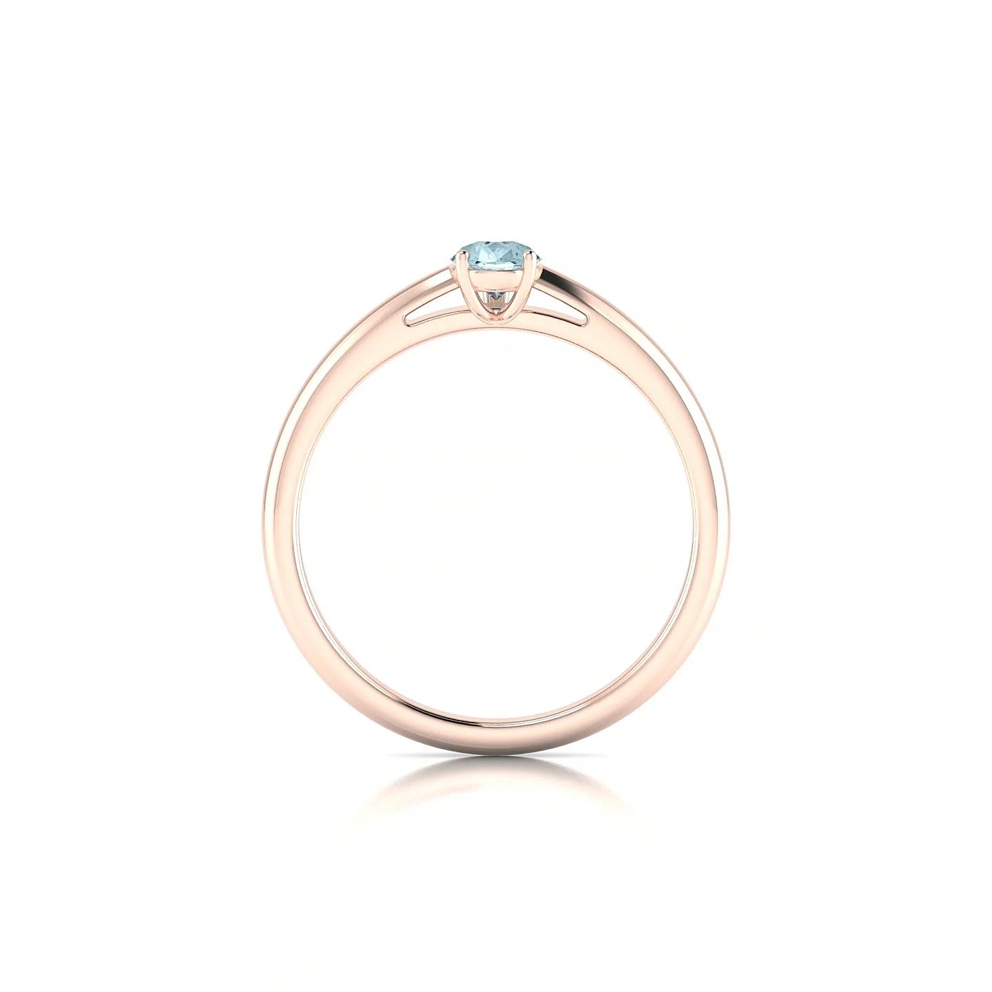 Treasure | 18k Rose Gold 6 x 4 mm Pear Aquamarine Ring