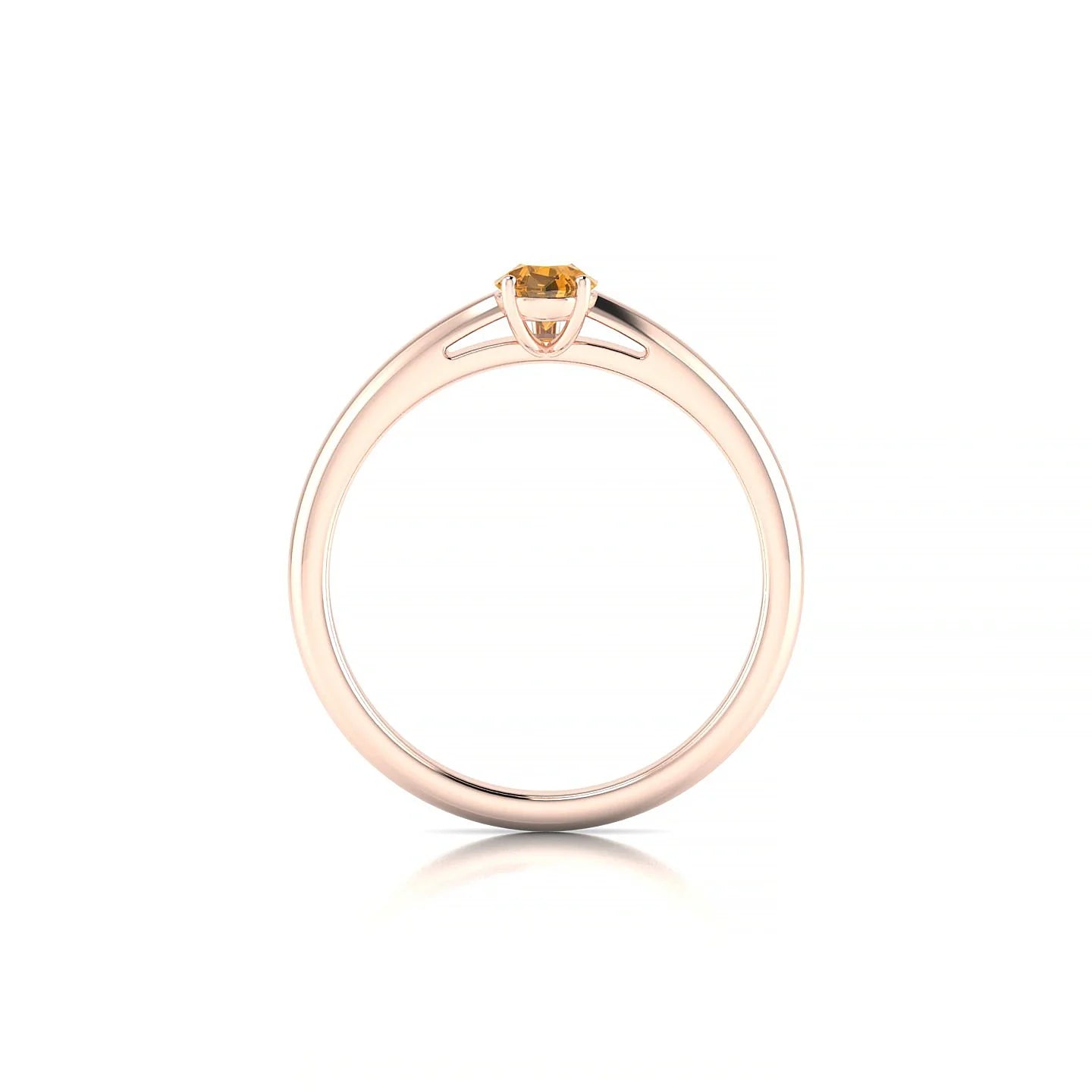 Treasure | 18k Rose Gold 6 x 4 mm Pear Citrine Ring