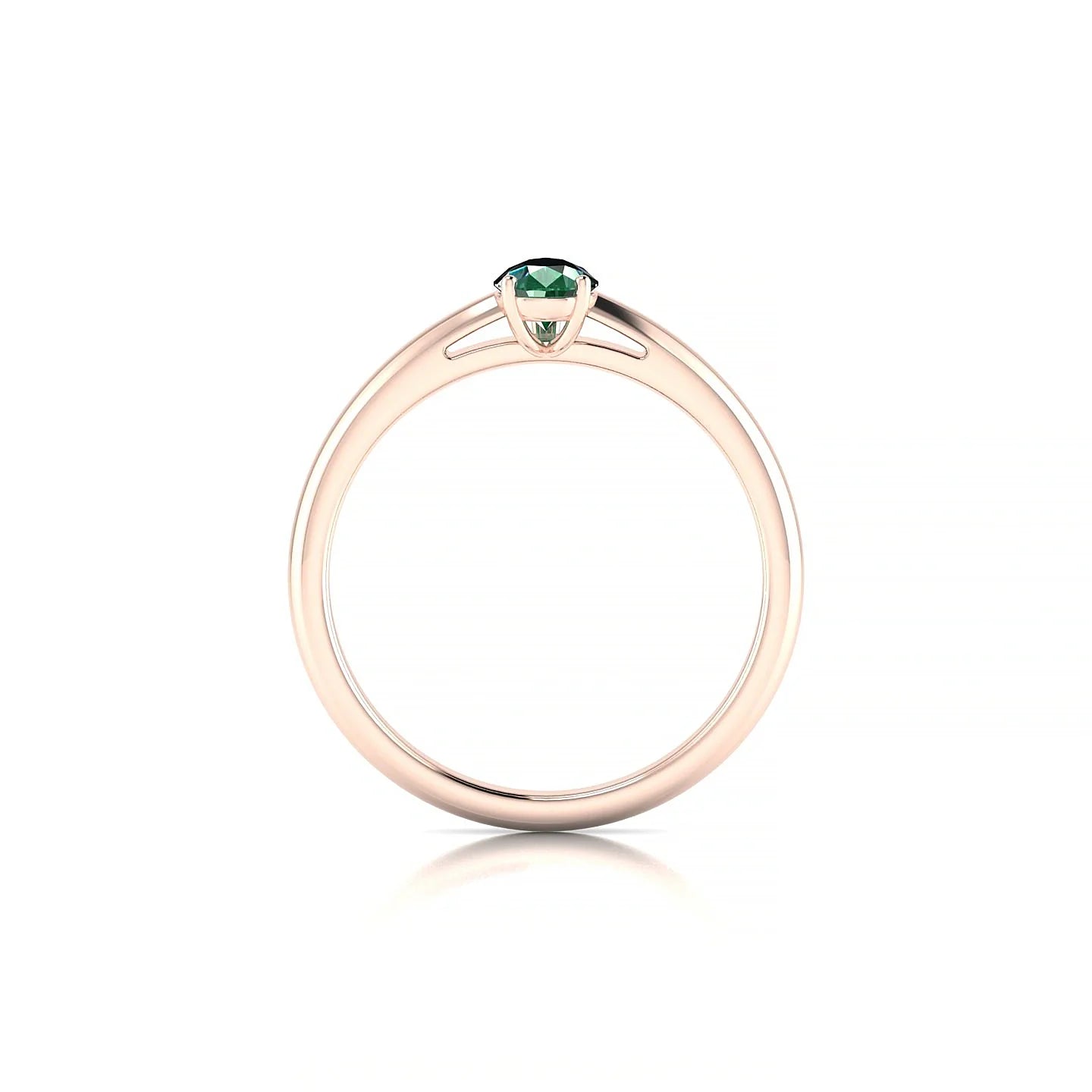 Treasure | 18k Rose Gold 6 x 4 mm Pear Emerald Ring