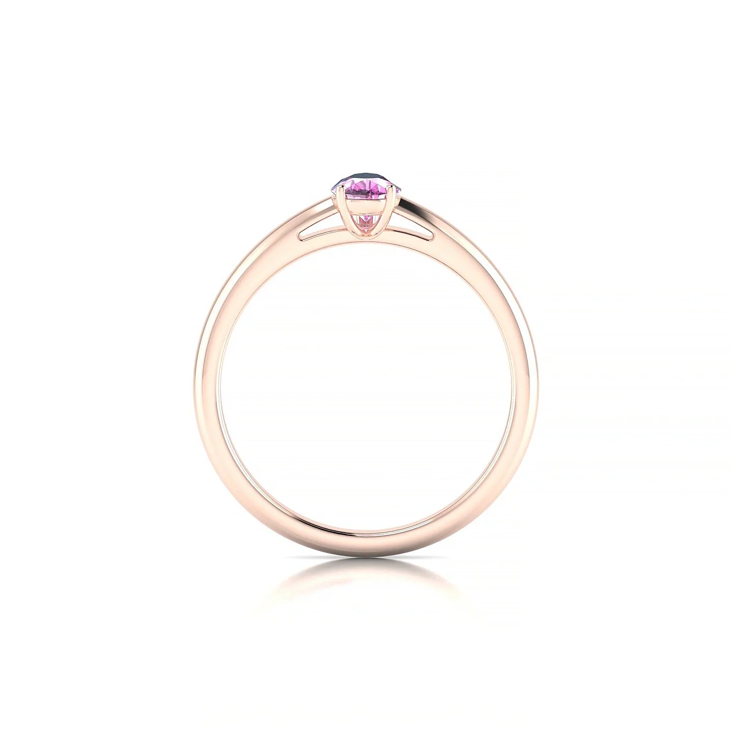 Treasure | 18k Rose Gold 6 x 4 mm Pear Pink Sapphire Ring
