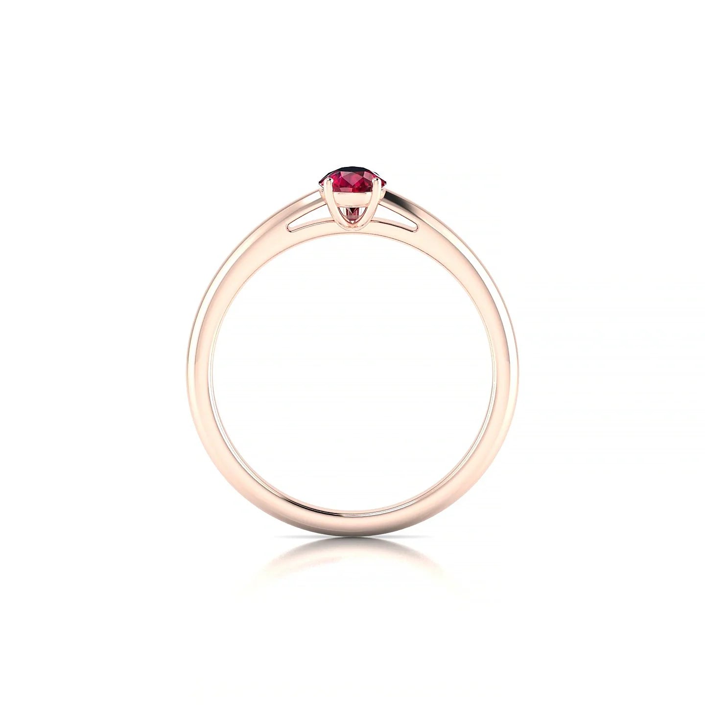Treasure | 18k Rose Gold 6 x 4 mm Pear Ruby Ring