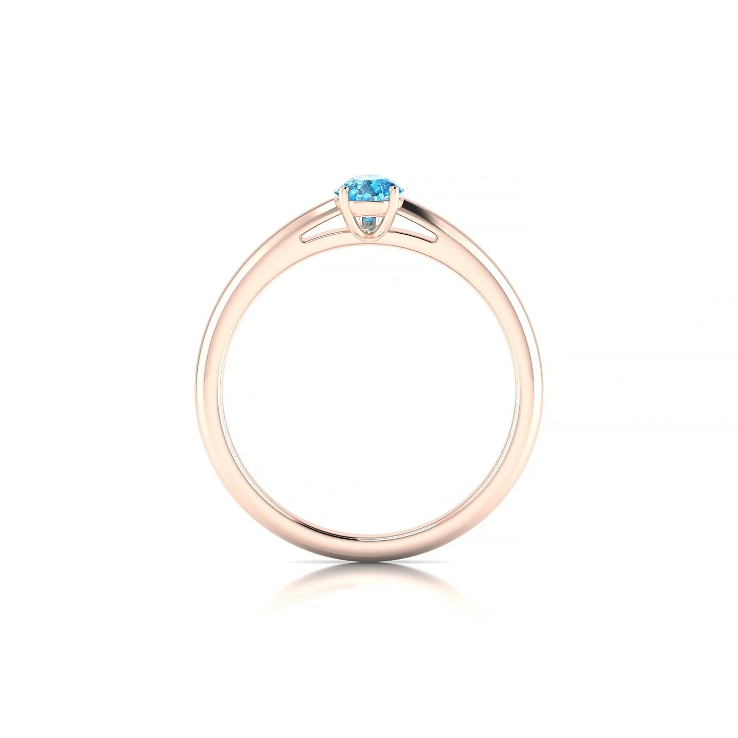 Treasure | 18k Rose Gold 6 x 4 mm Pear Topaz Ring