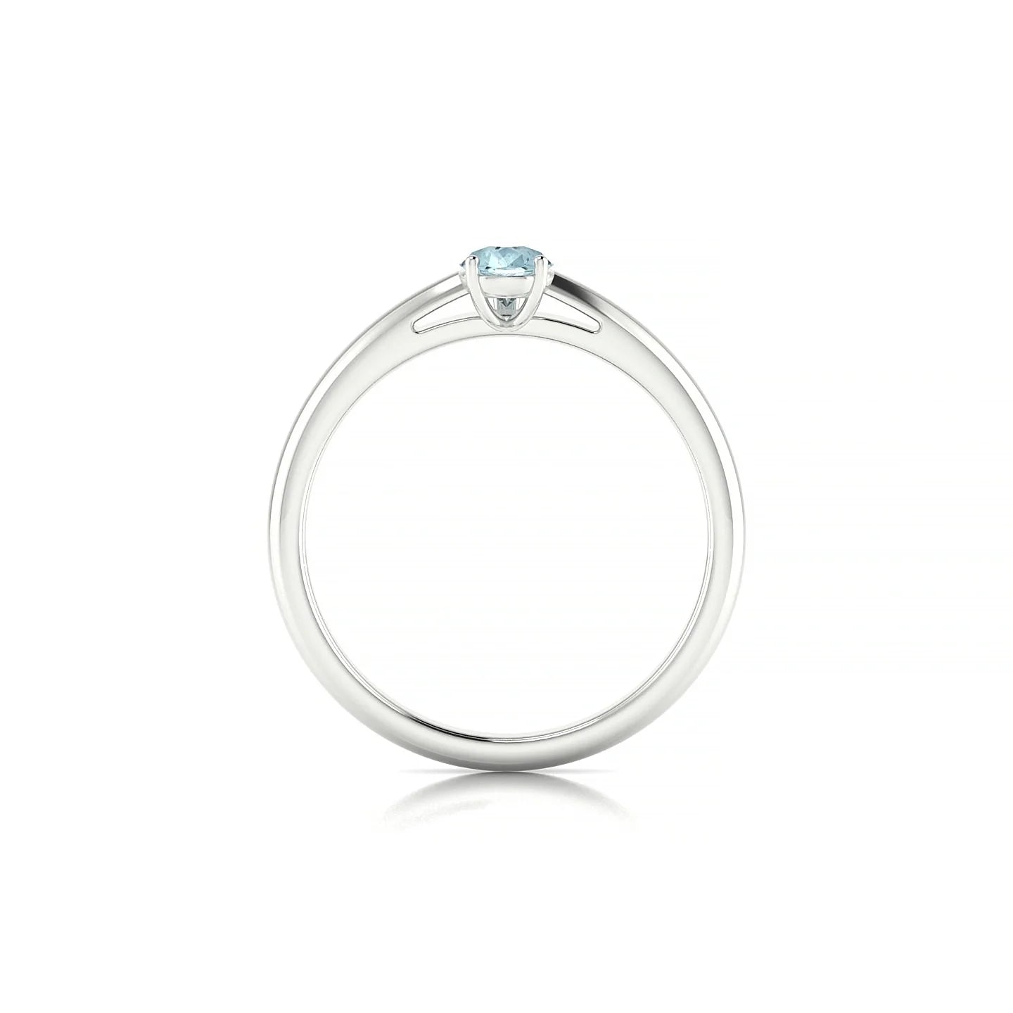 Treasure | 18k White Gold 6 x 4 mm Pear Aquamarine Ring