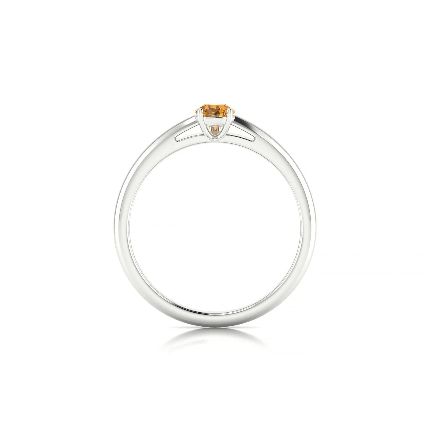 Treasure | 18k White Gold 6 x 4 mm Pear Citrine Ring