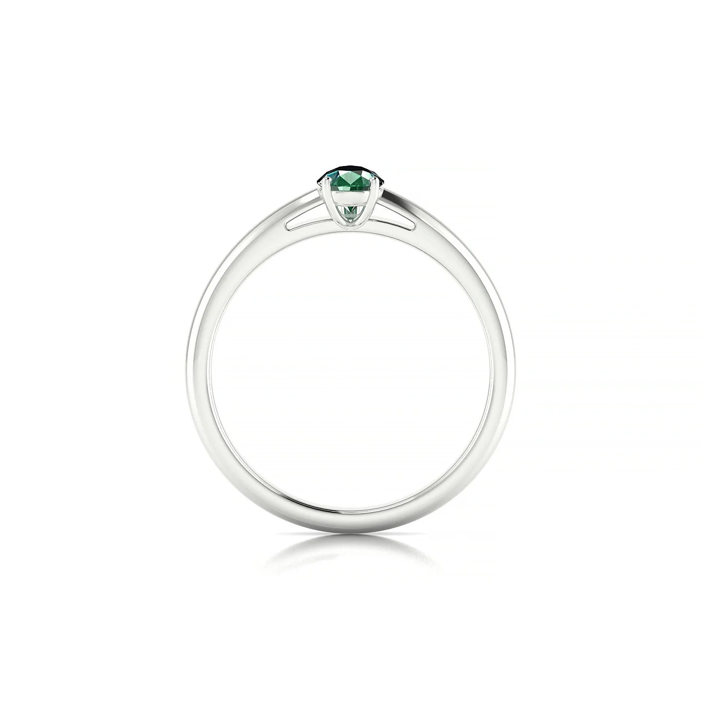 Treasure | 18k White Gold 6 x 4 mm Pear Emerald Ring