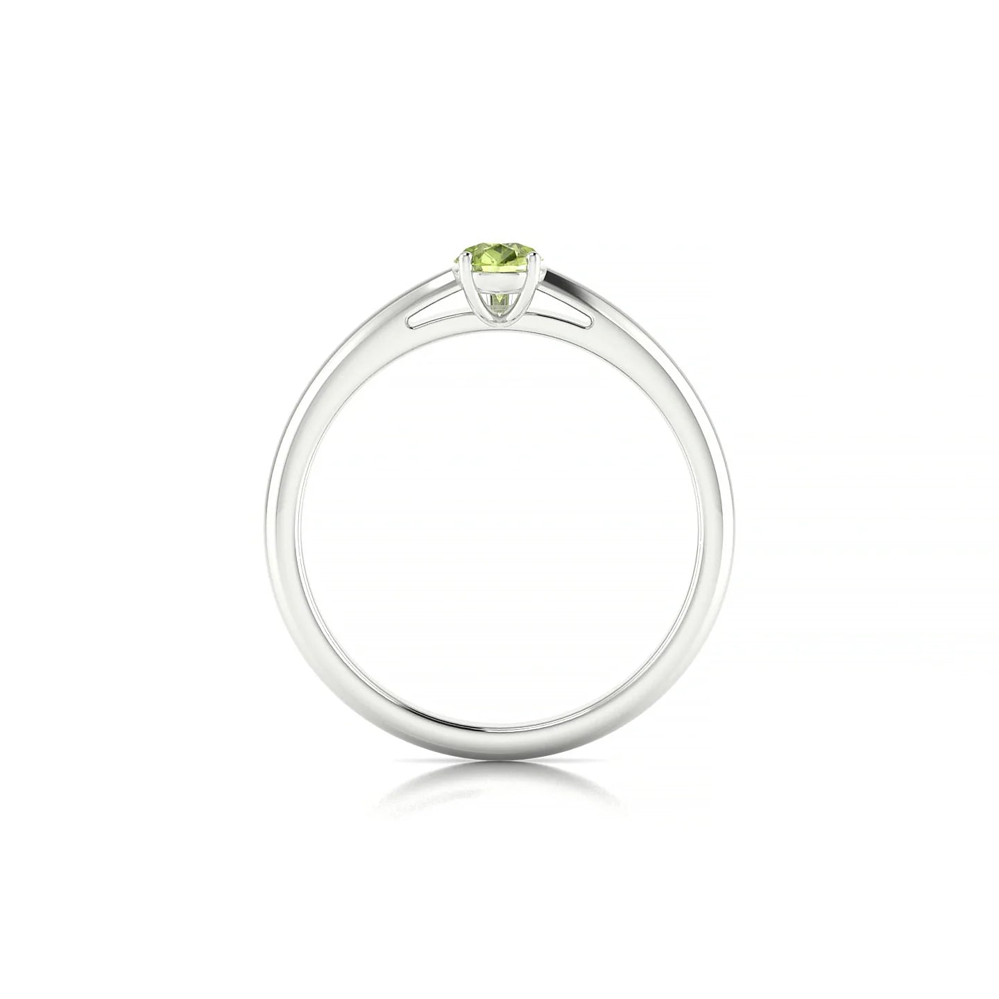 Treasure | 18k White Gold 6 x 4 mm Pear Peridot Ring