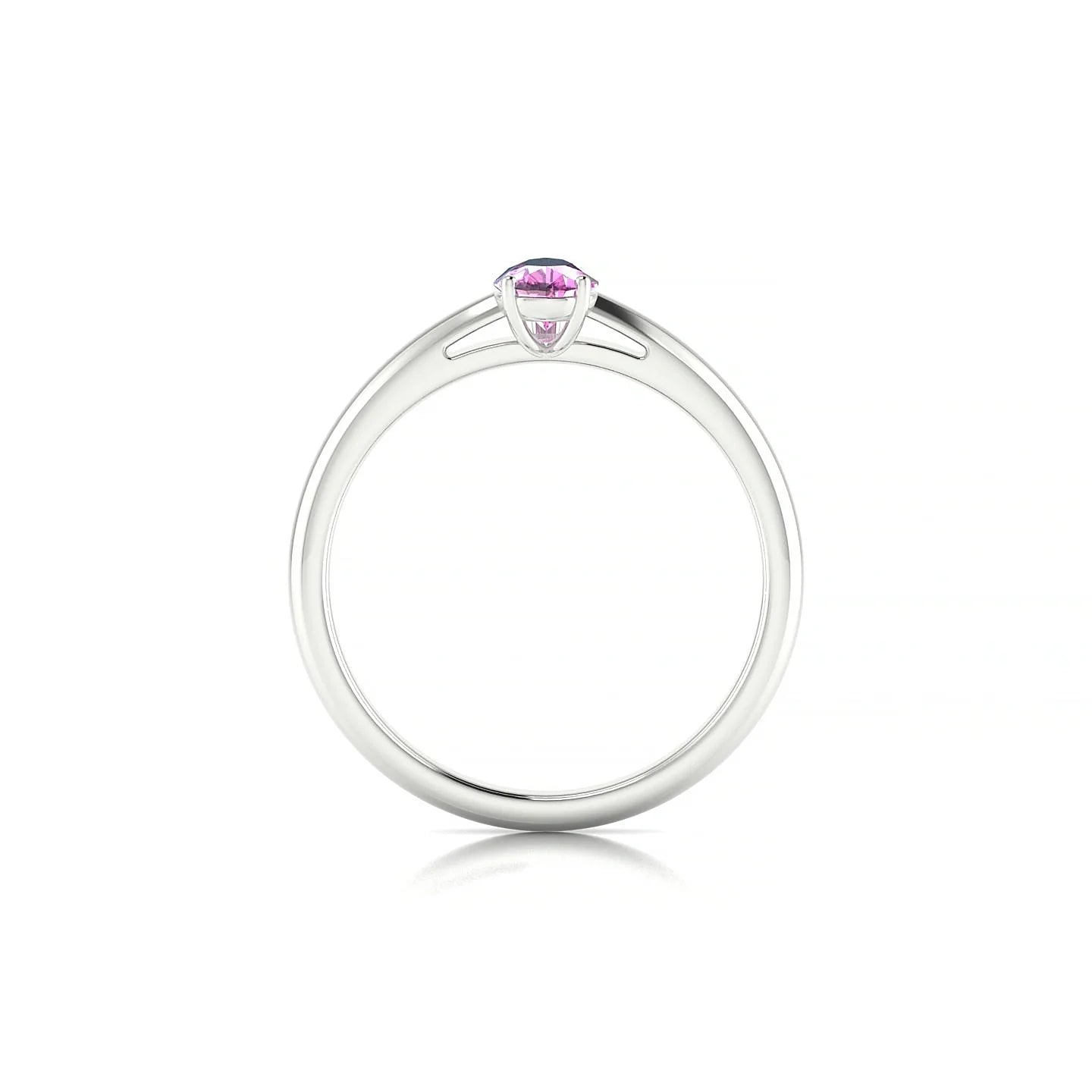 Treasure | 18k White Gold 6 x 4 mm Pear Pink Sapphire Ring