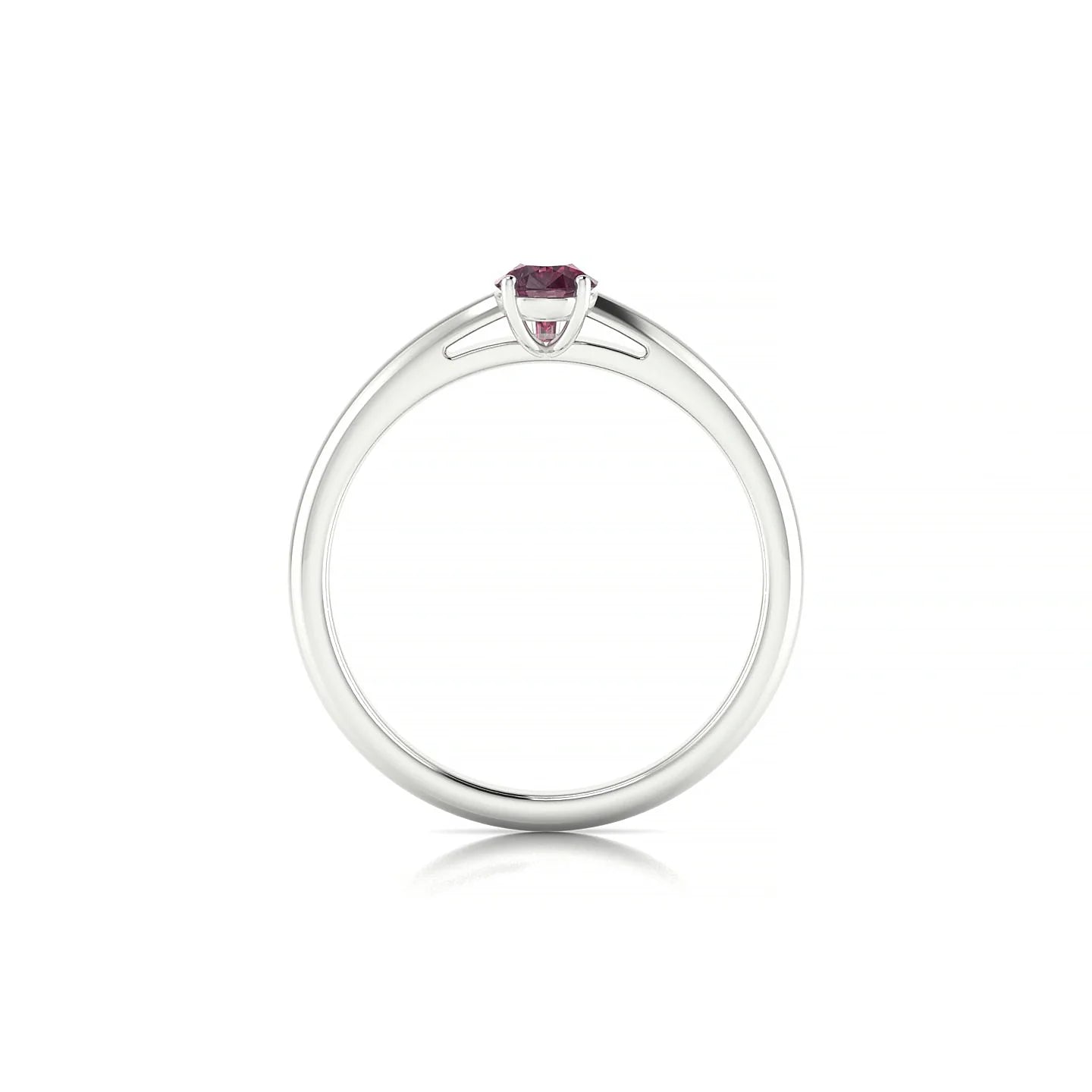 Treasure | 18k White Gold 6 x 4 mm Pear Rhodolite Ring