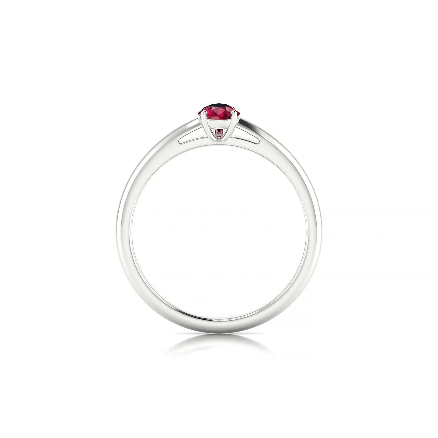 Treasure | 18k White Gold 6 x 4 mm Pear Ruby Ring