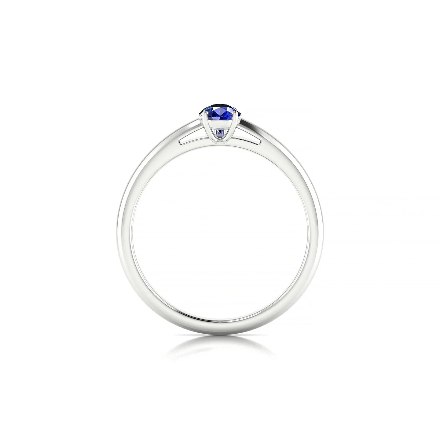 Treasure | 18k White Gold 6 x 4 mm Pear Sapphire Ring
