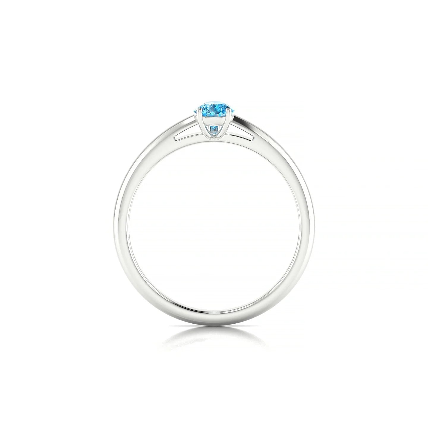 Treasure | 18k White Gold 6 x 4 mm Pear Topaz Ring