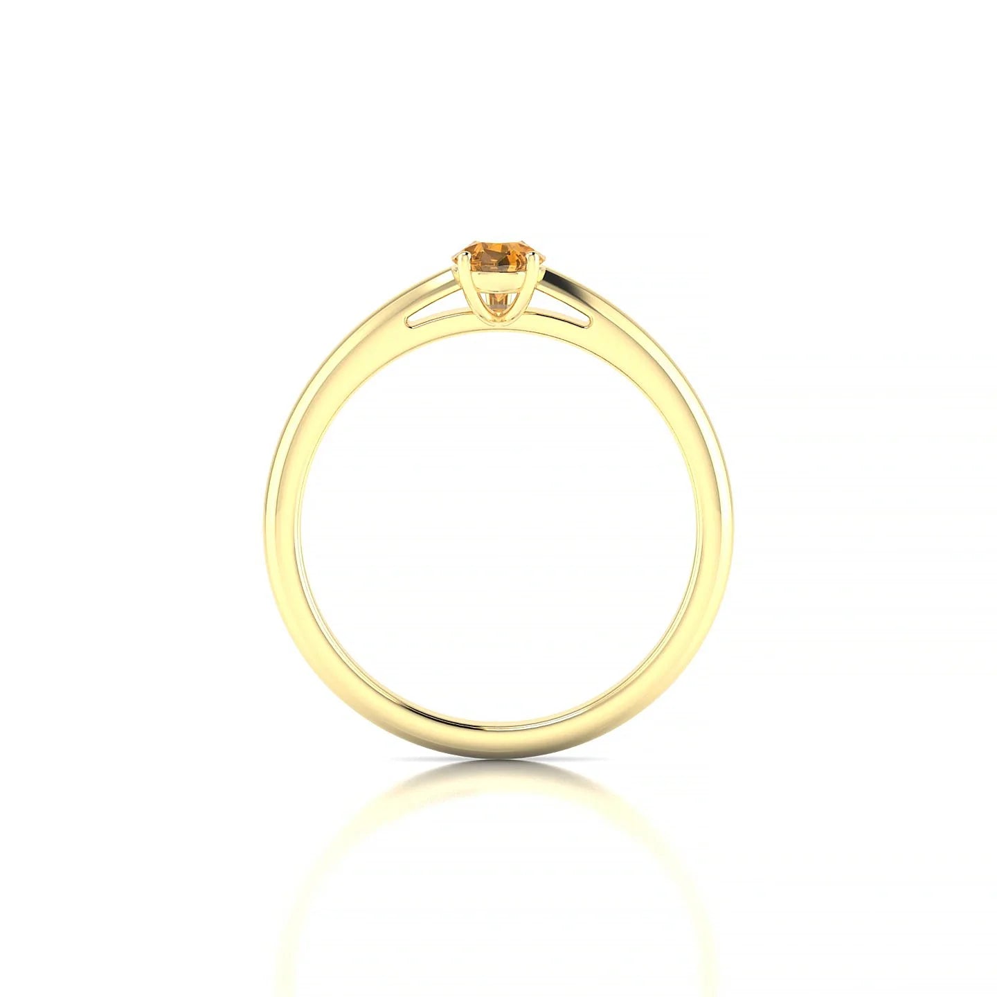 Treasure | 18k Yellow Gold 6 x 4 mm Pear Citrine Ring