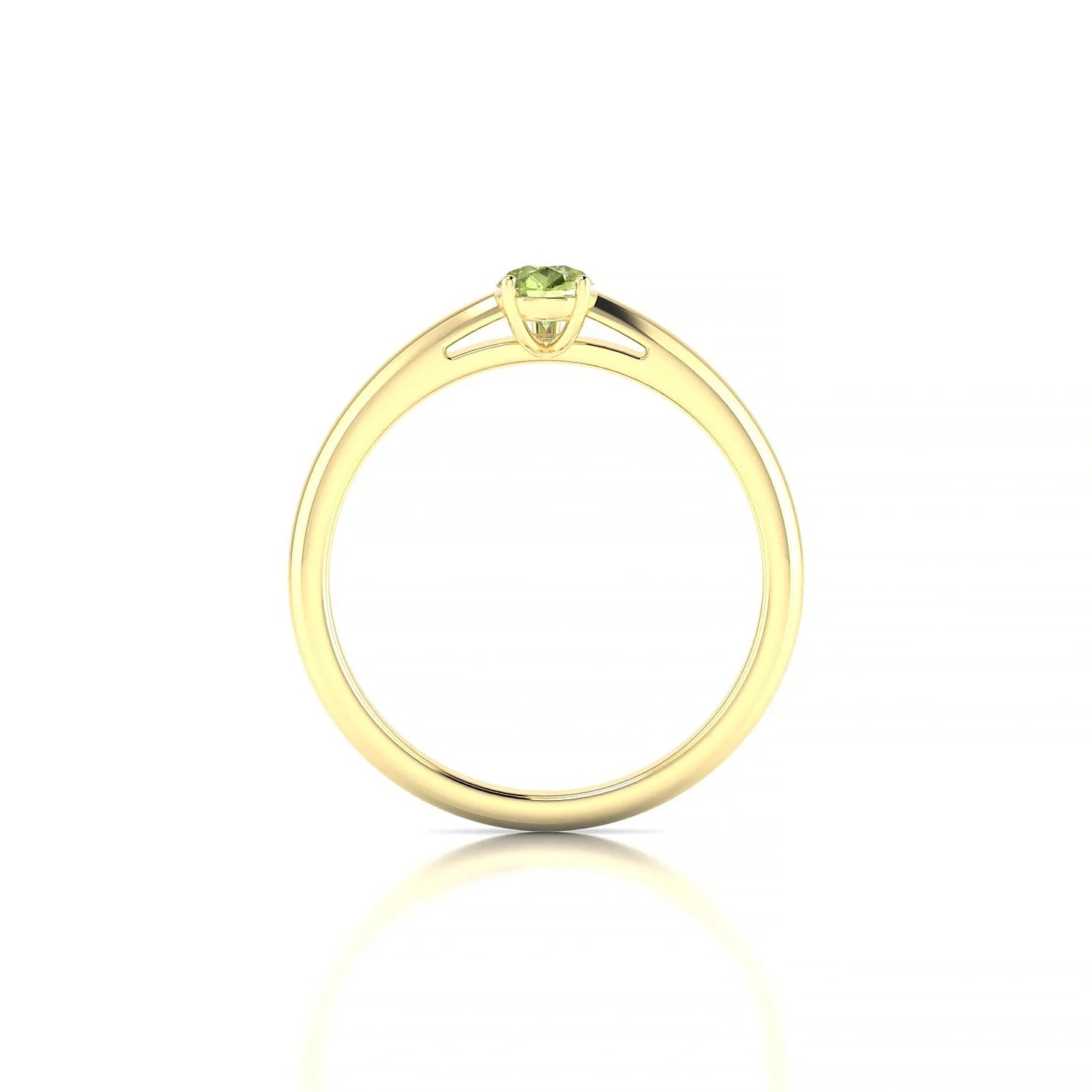 Treasure | 18k Yellow Gold 6 x 4 mm Pear Peridot Ring