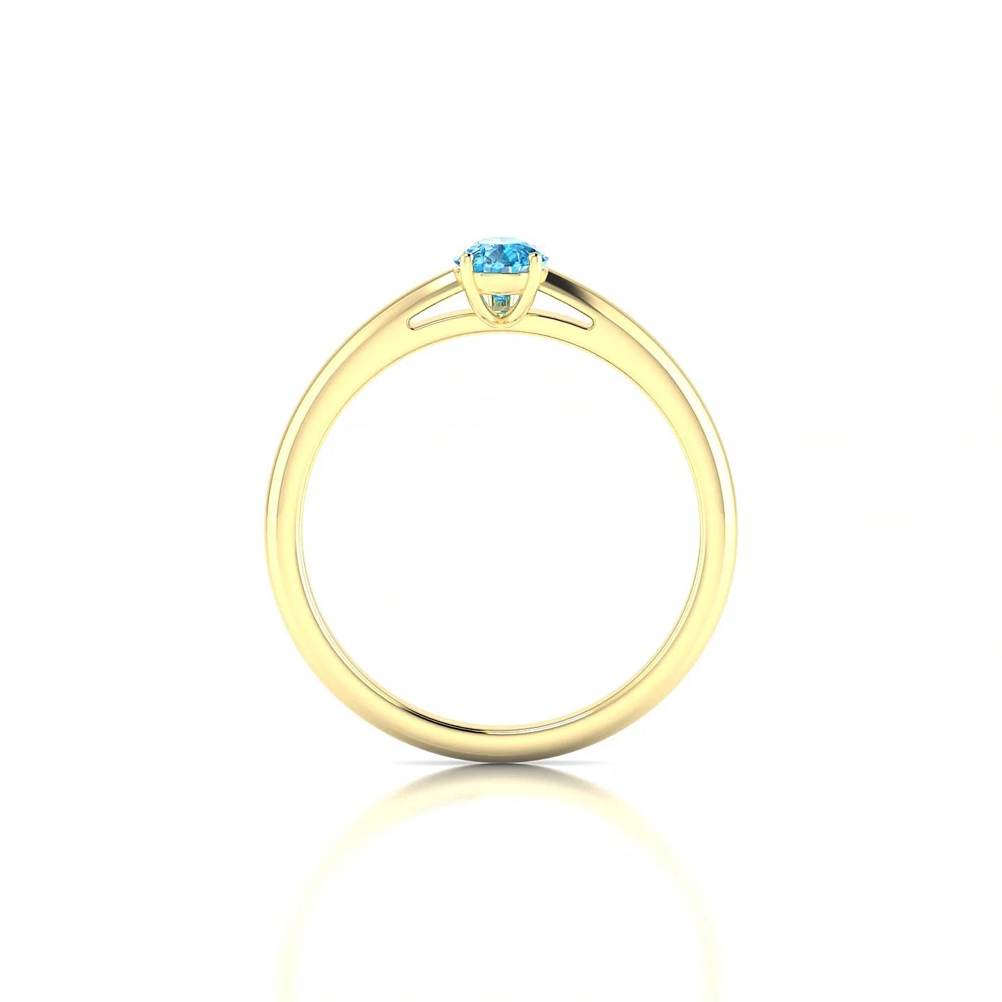 Treasure | 18k Yellow Gold 6 x 4 mm Pear Topaz Ring