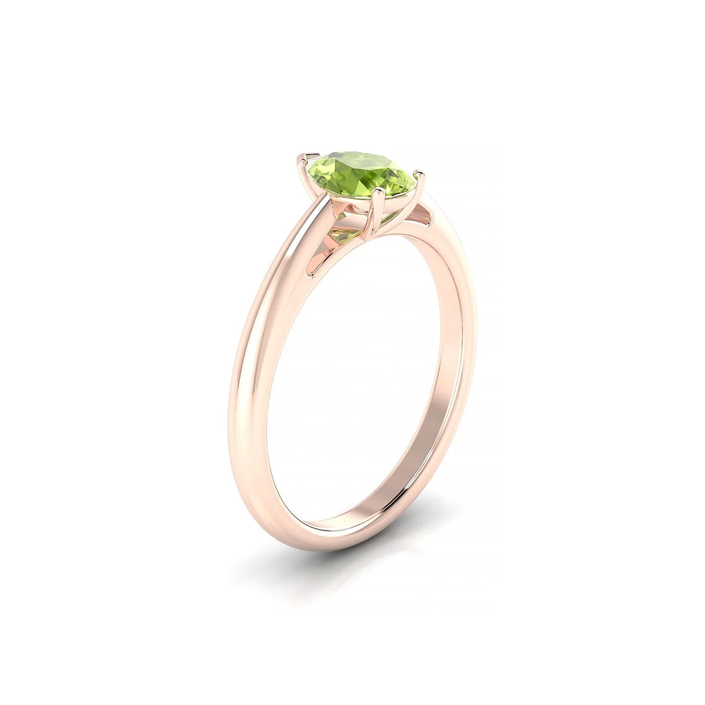 Treasure | 18k Rose Gold 7 x 5 mm Pear Peridot Ring