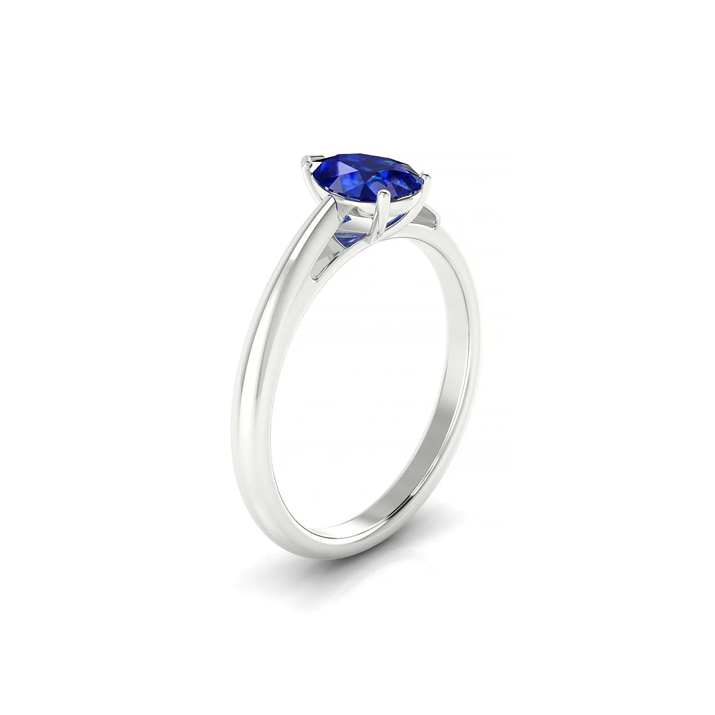 Treasure | 18k White Gold 7 x 5 mm Pear Sapphire Ring