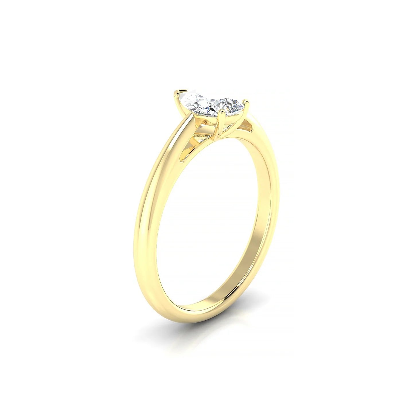 Treasure | 18k Yellow Gold 7 x 5 mm Pear Diamond Ring