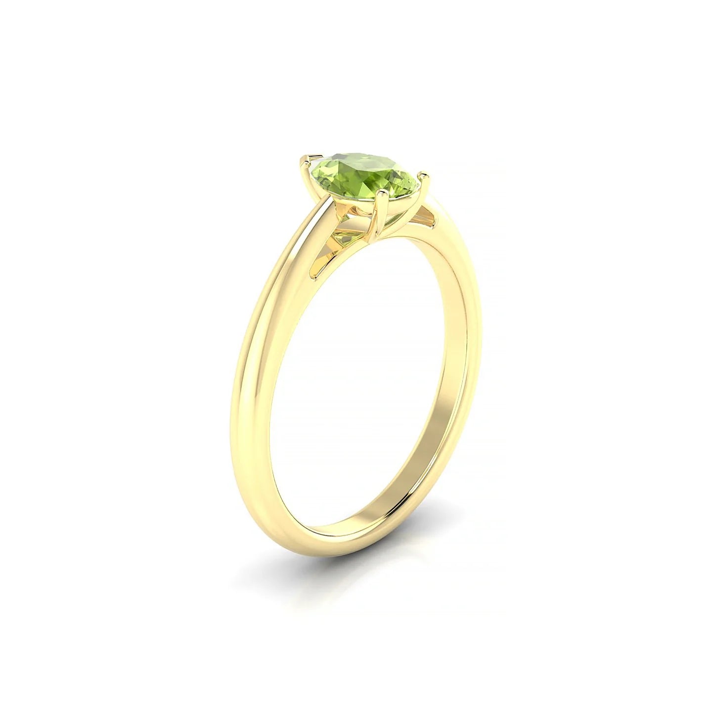 Treasure | 18k Yellow Gold 7 x 5 mm Pear Peridot Ring