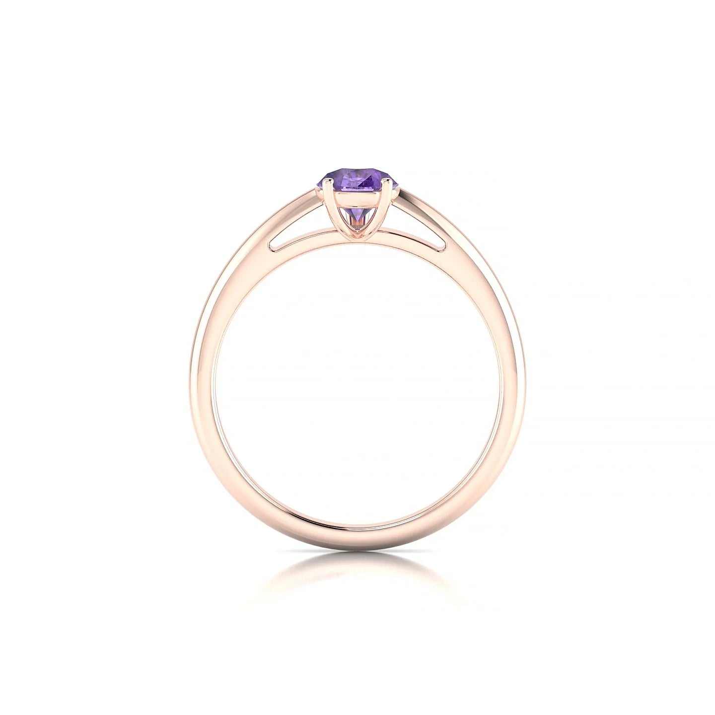 Treasure | 18k Rose Gold 7 x 5 mm Pear Amethyst Ring