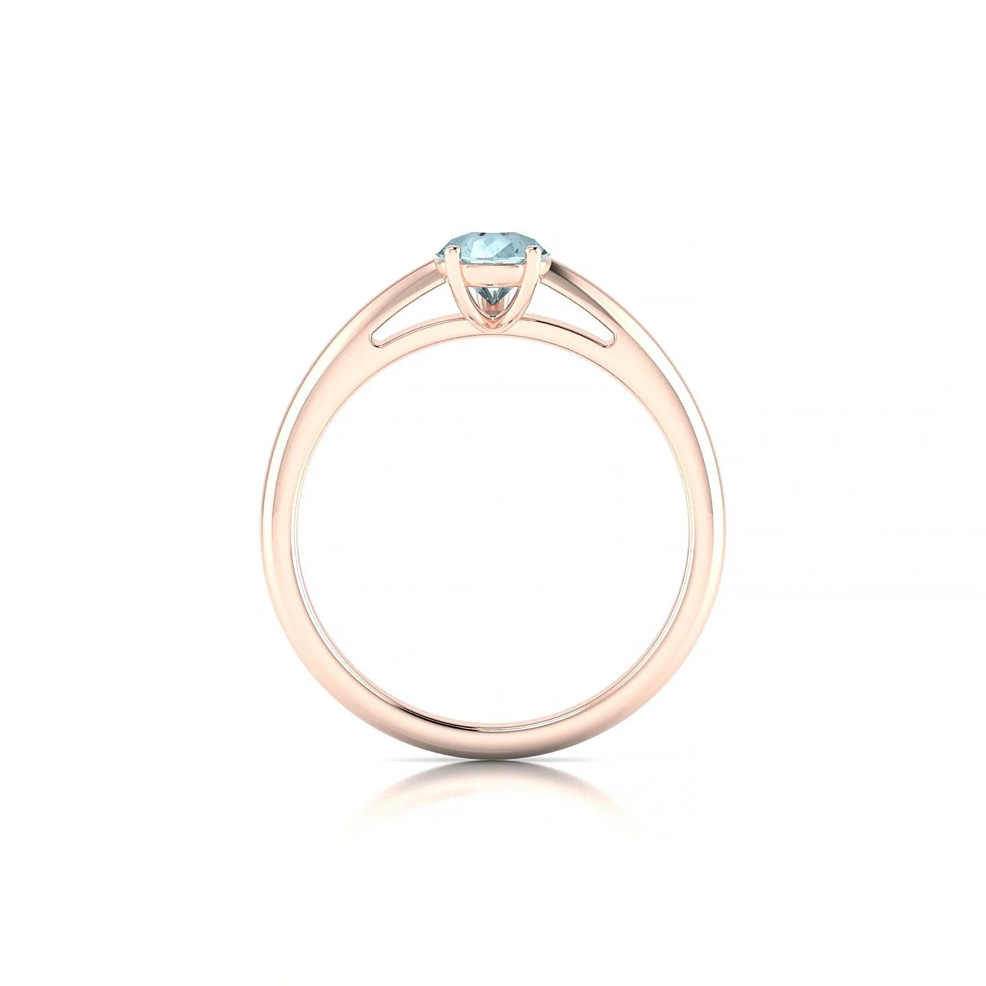 Treasure | 18k Rose Gold 7 x 5 mm Pear Aquamarine Ring